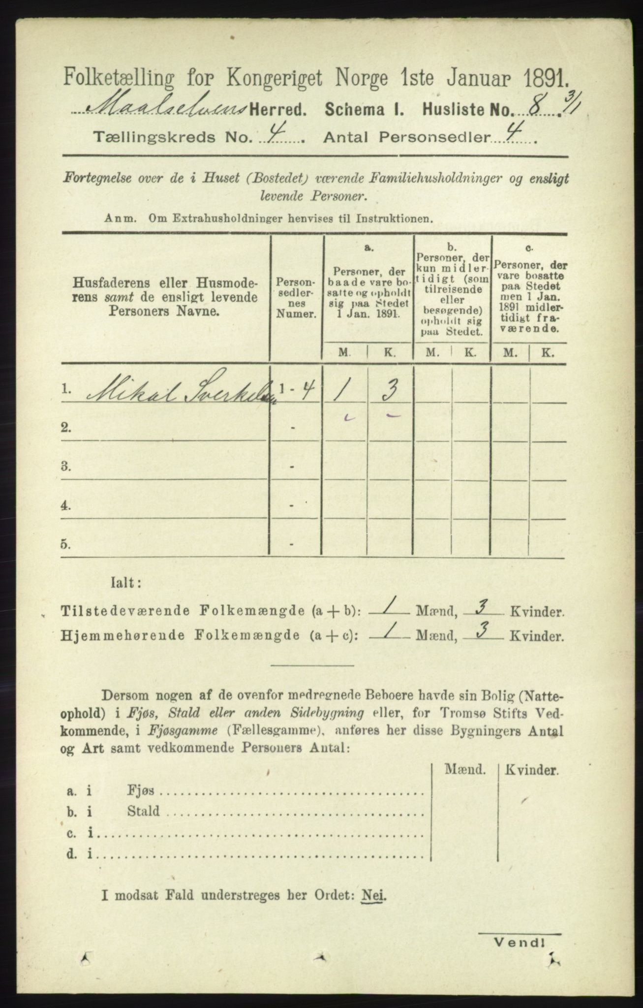 RA, 1891 census for 1924 Målselv, 1891, p. 1022