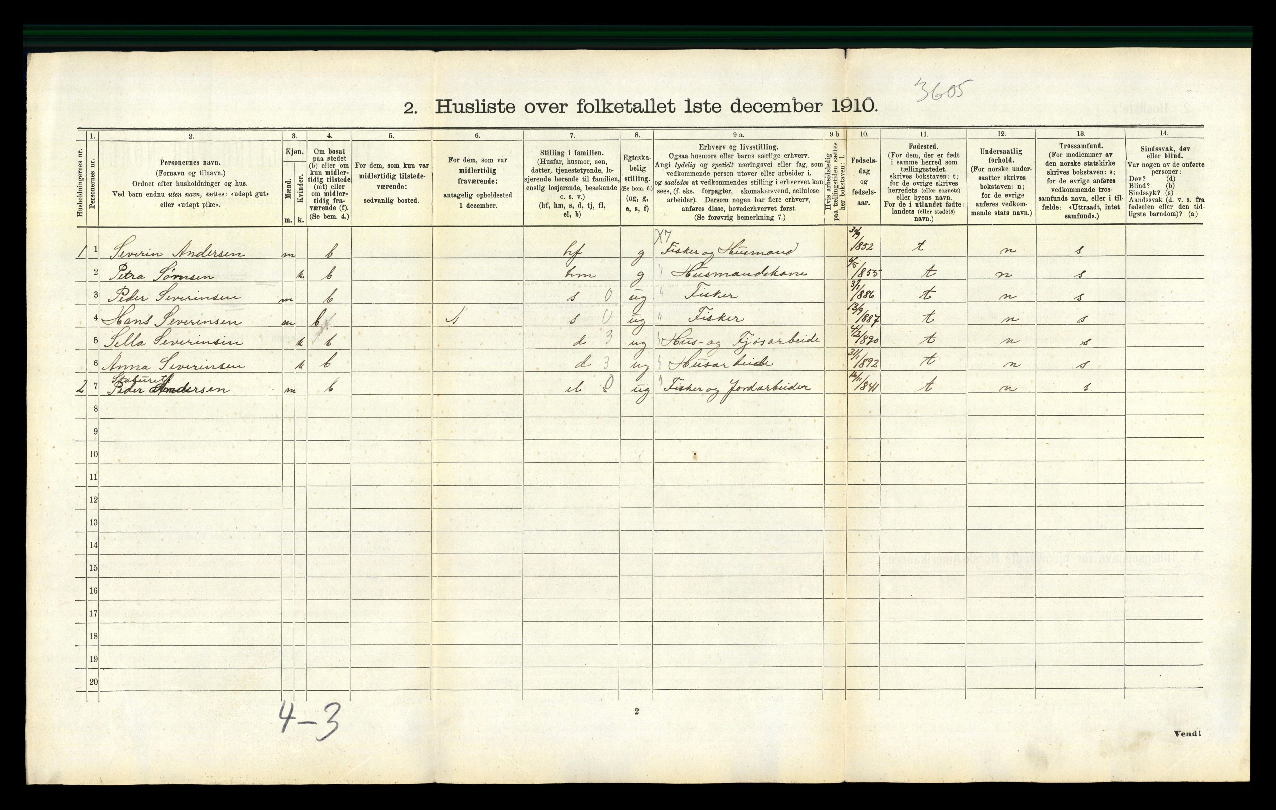 RA, 1910 census for Brønnøy, 1910, p. 474