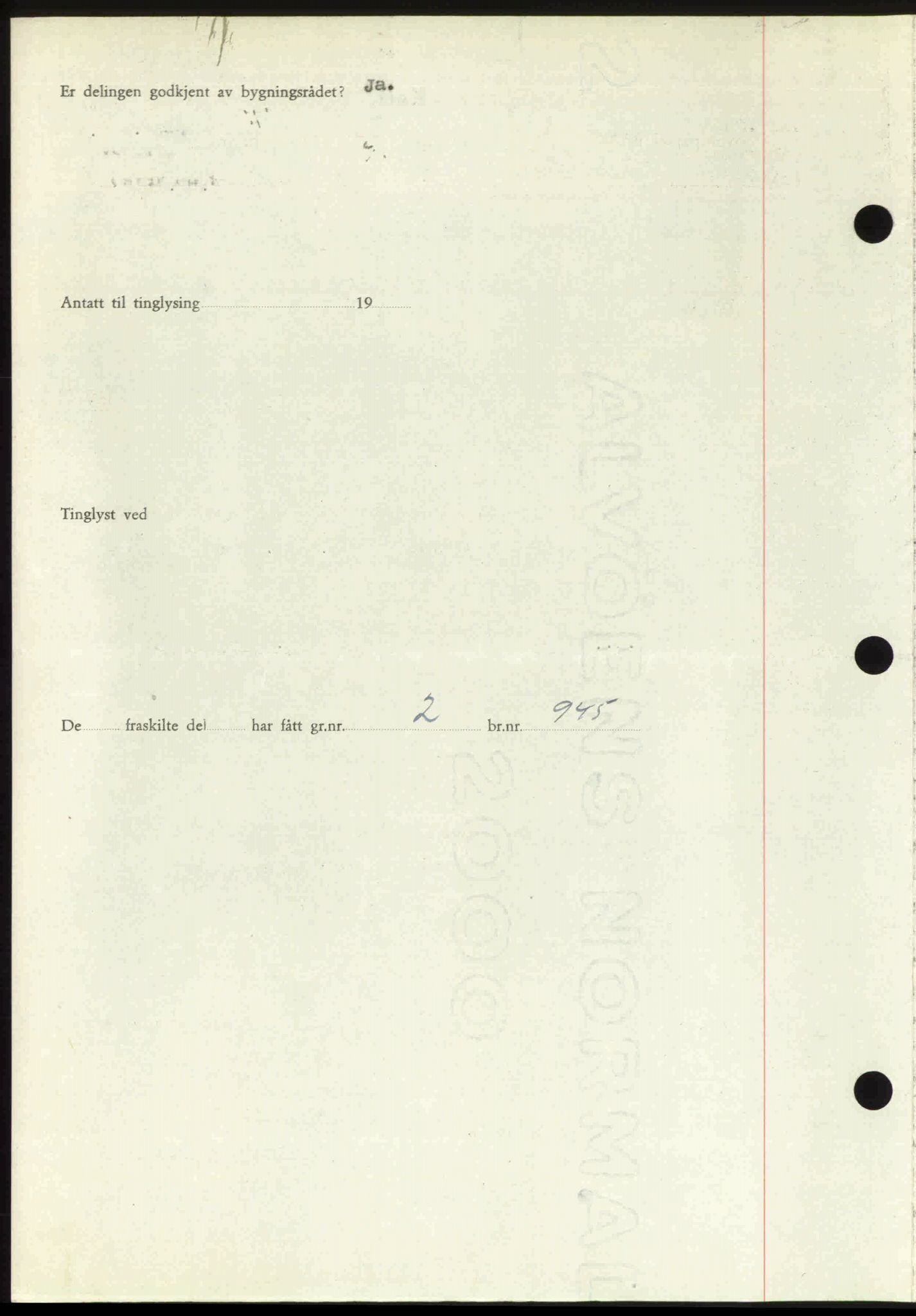 Follo sorenskriveri, SAO/A-10274/G/Ga/Gaa/L0085: Mortgage book no. I 85, 1948-1948, Diary no: : 3906/1948