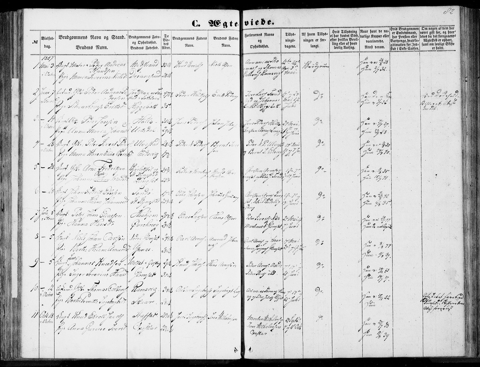 Ministerialprotokoller, klokkerbøker og fødselsregistre - Møre og Romsdal, AV/SAT-A-1454/524/L0354: Parish register (official) no. 524A06, 1857-1863, p. 82