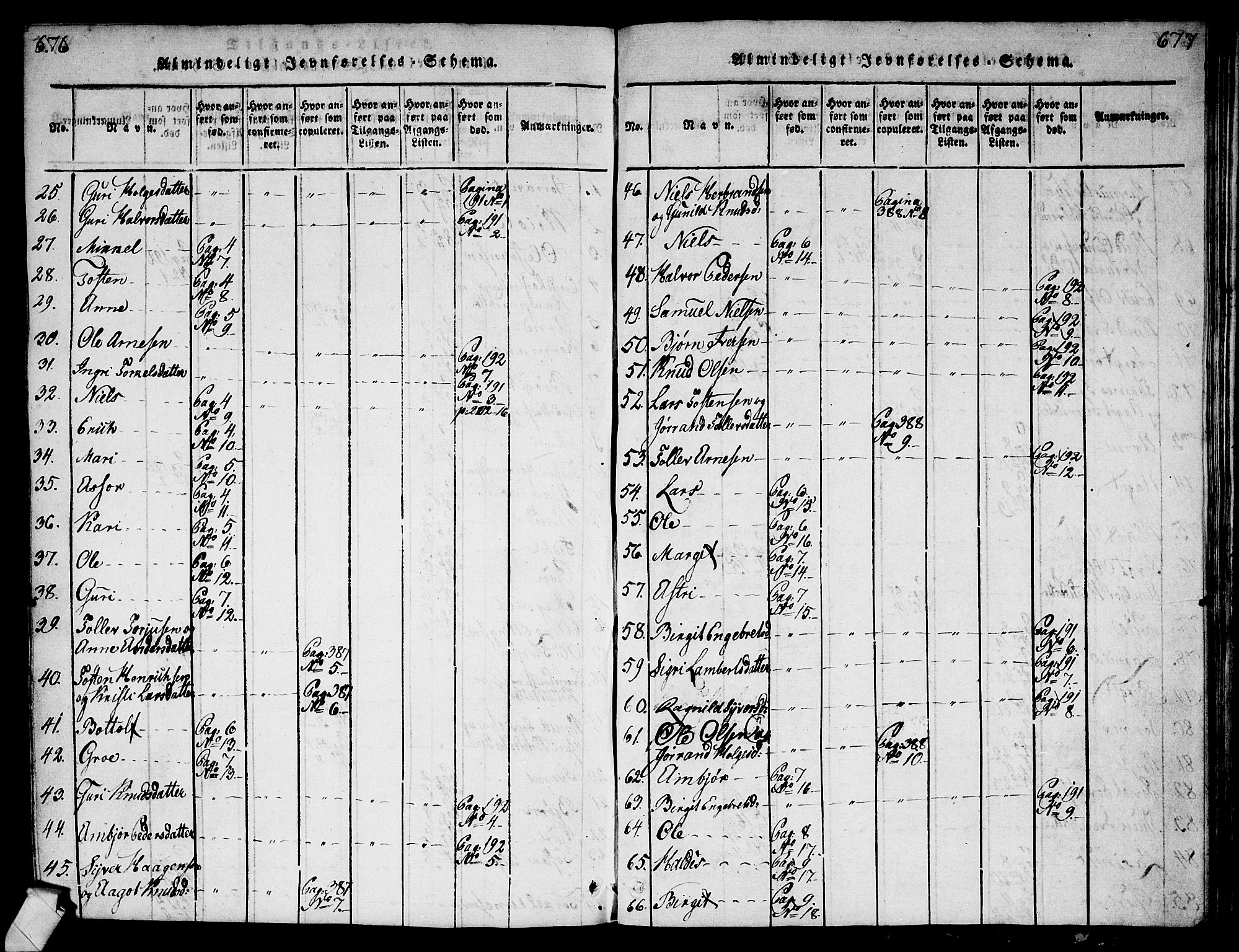 Ål kirkebøker, SAKO/A-249/G/Ga/L0001: Parish register (copy) no. 1, 1815-1829, p. 676-677
