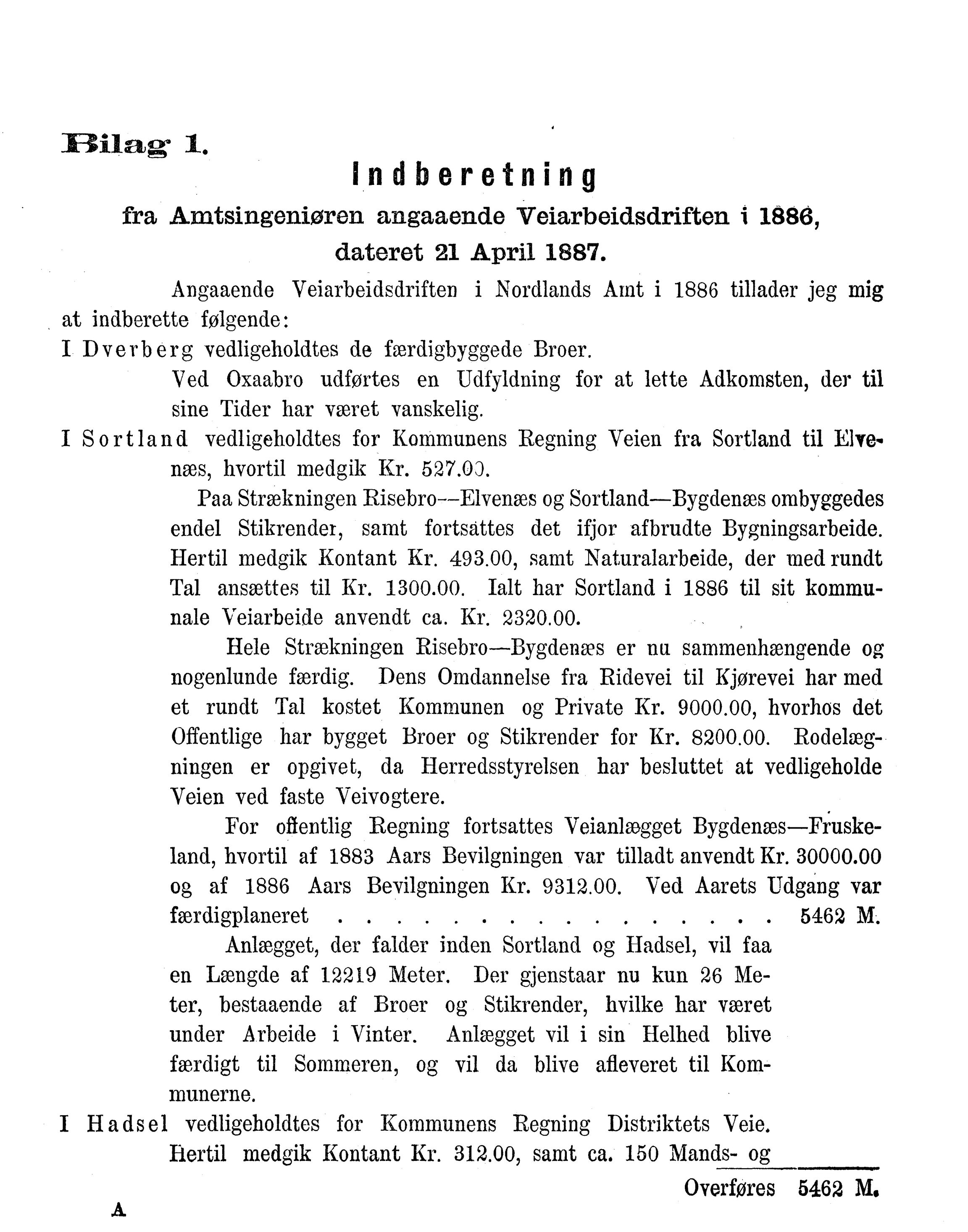 Nordland Fylkeskommune. Fylkestinget, AIN/NFK-17/176/A/Ac/L0015: Fylkestingsforhandlinger 1886-1890, 1886-1890