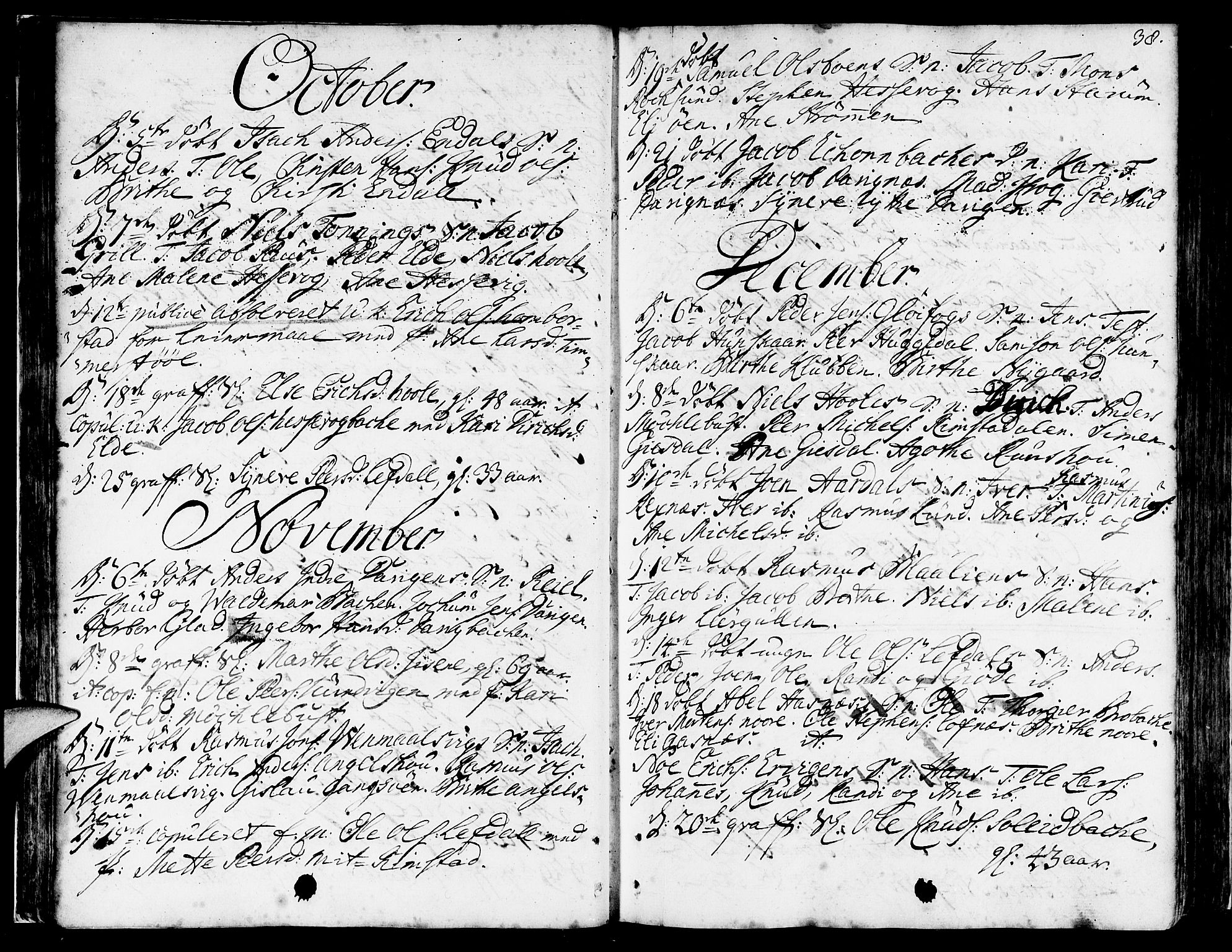 Davik sokneprestembete, SAB/A-79701/H/Haa/Haaa/L0002: Parish register (official) no. A 2, 1742-1816, p. 38