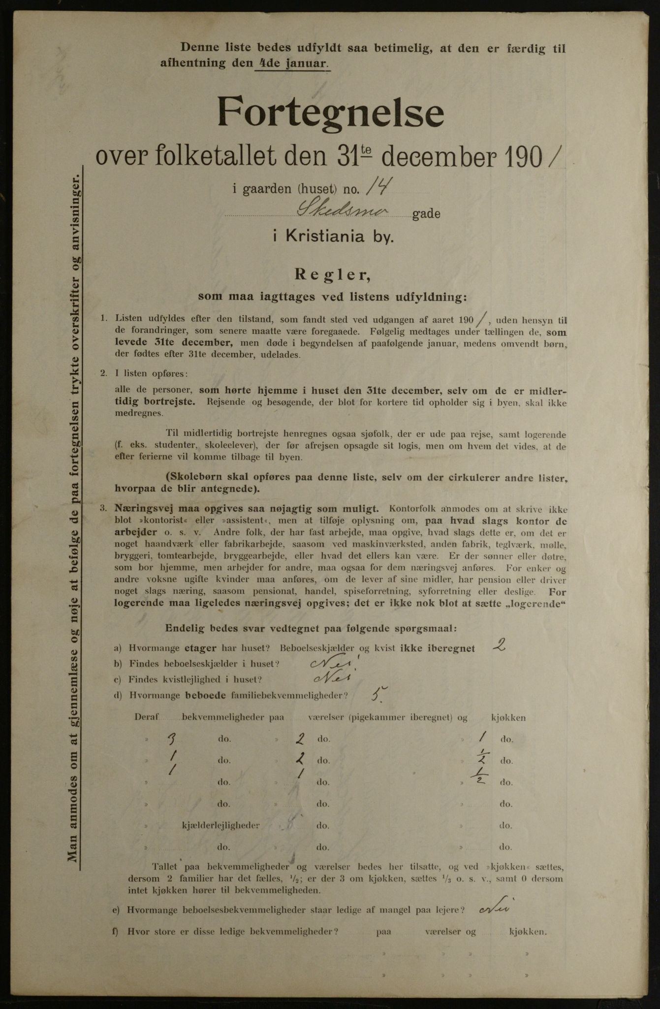 OBA, Municipal Census 1901 for Kristiania, 1901, p. 14695