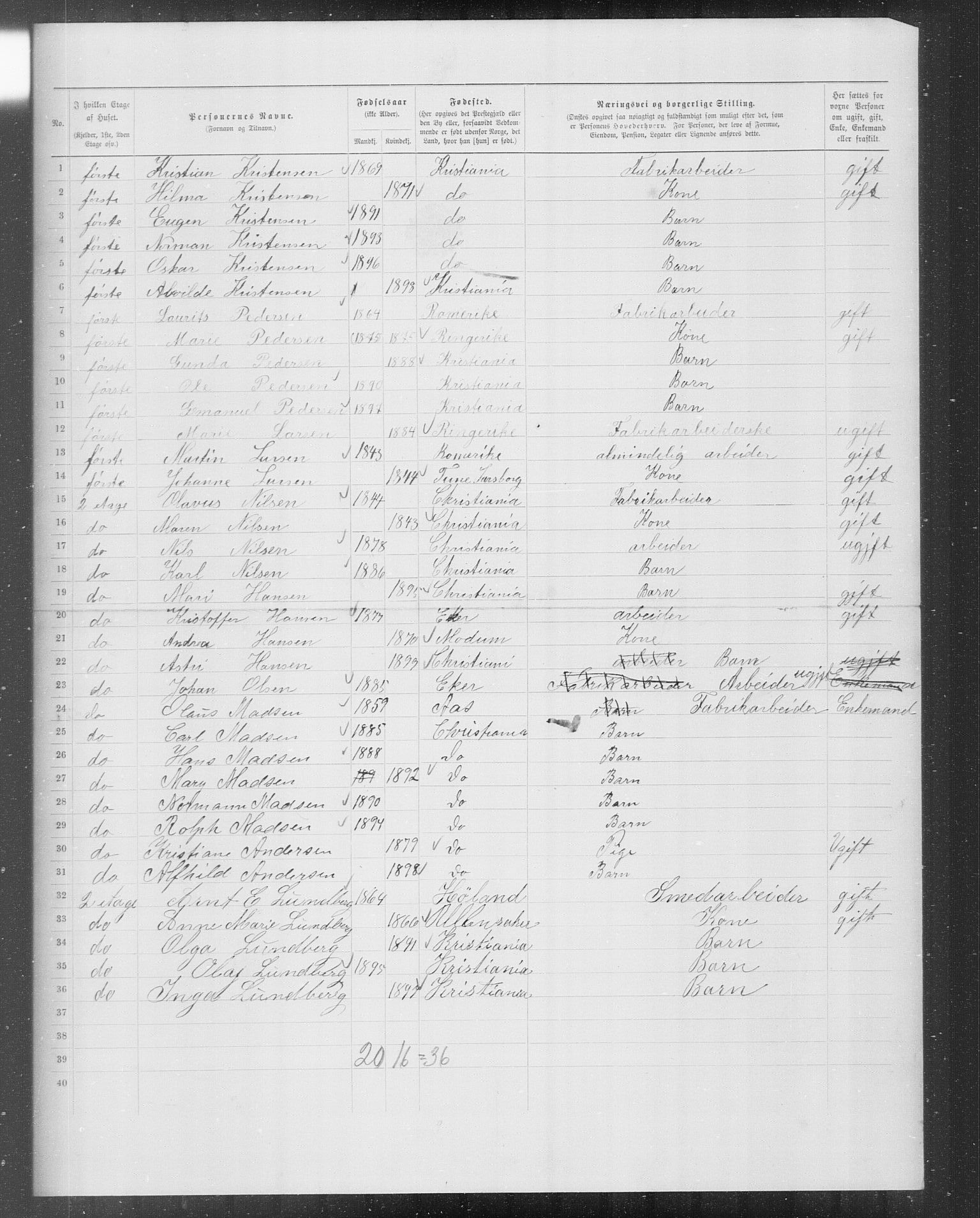 OBA, Municipal Census 1899 for Kristiania, 1899, p. 10969