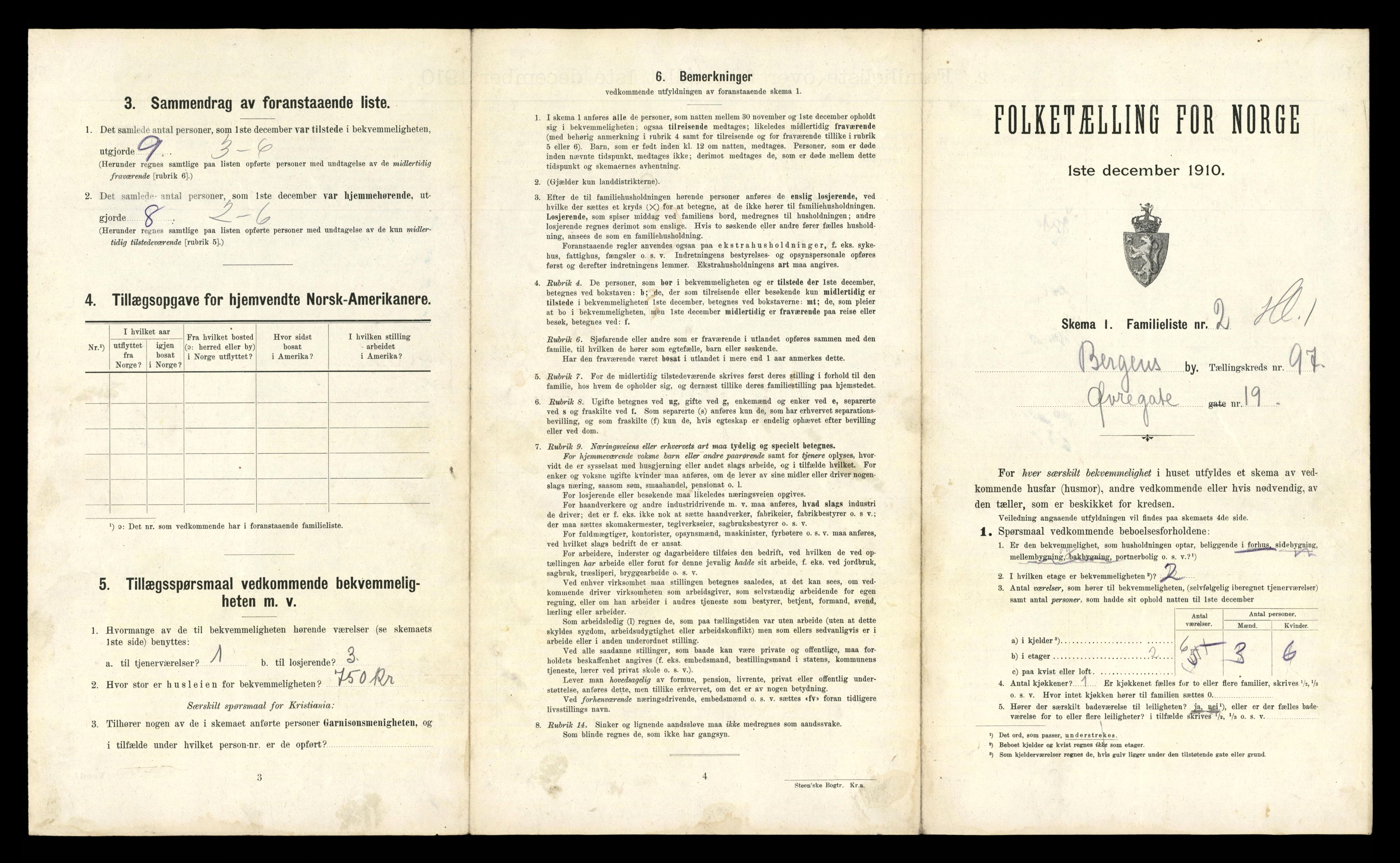 RA, 1910 census for Bergen, 1910, p. 33675