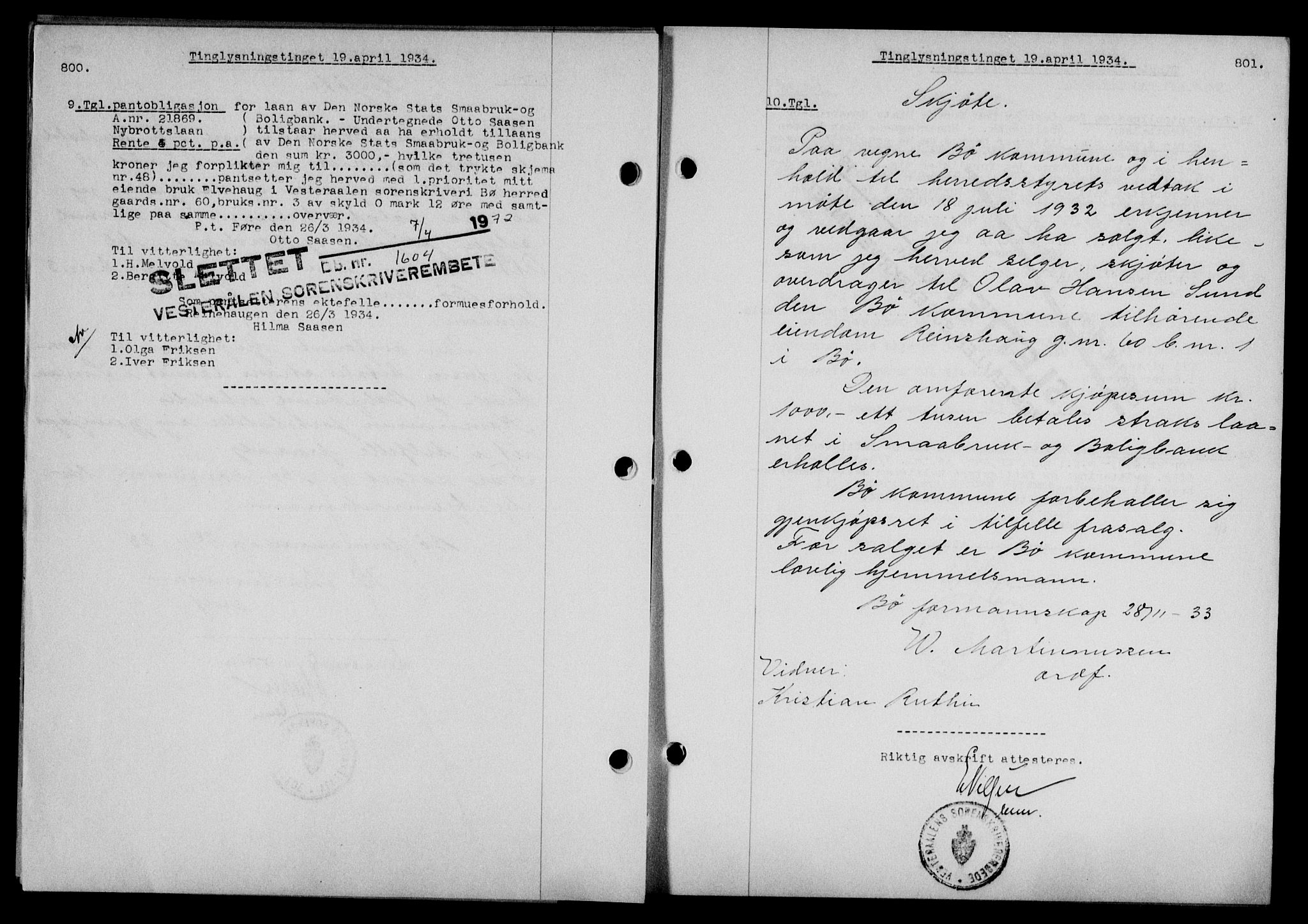 Vesterålen sorenskriveri, SAT/A-4180/1/2/2Ca/L0059: Mortgage book no. 52, 1933-1934, Deed date: 19.04.1934