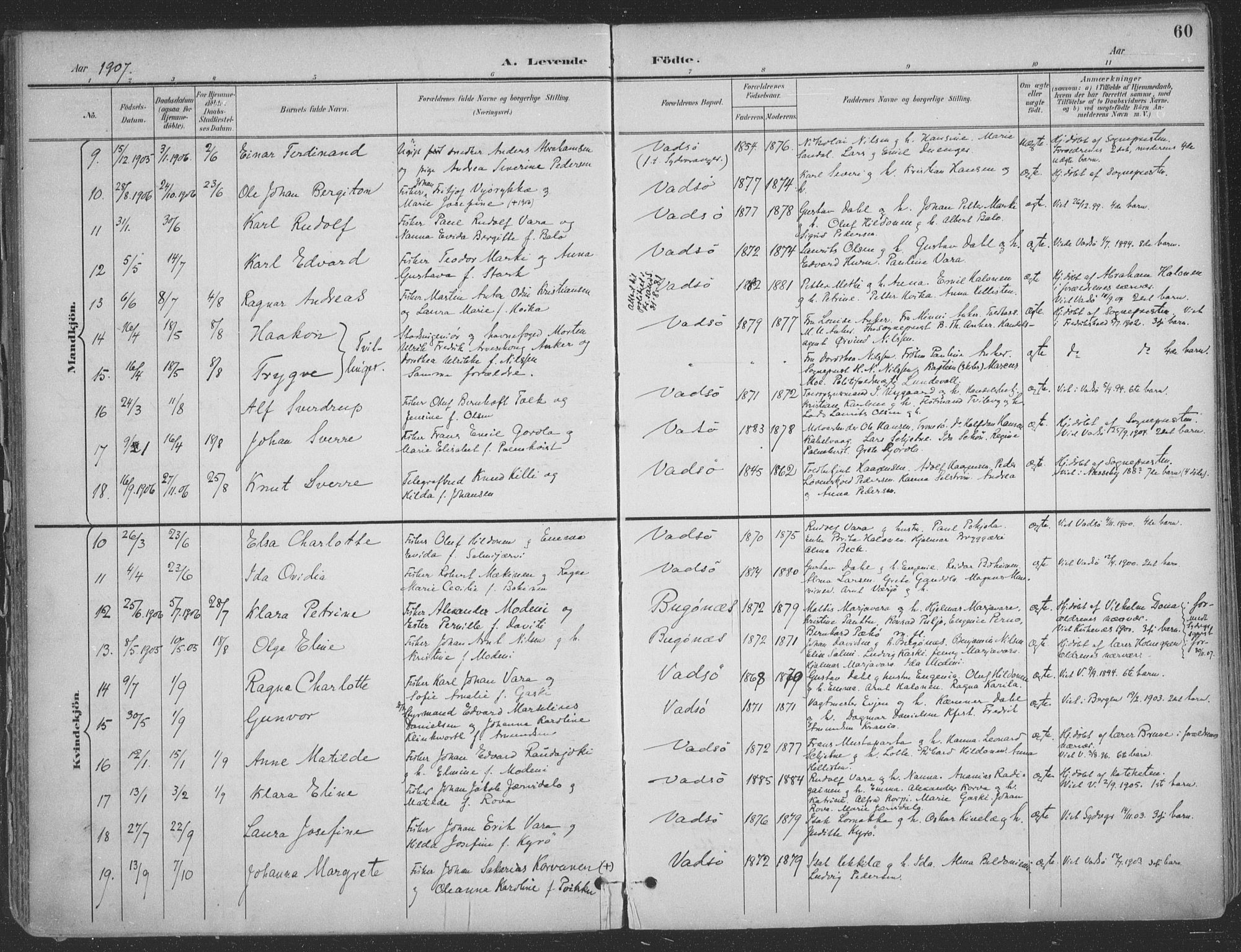 Vadsø sokneprestkontor, SATØ/S-1325/H/Ha/L0007kirke: Parish register (official) no. 7, 1896-1916, p. 60