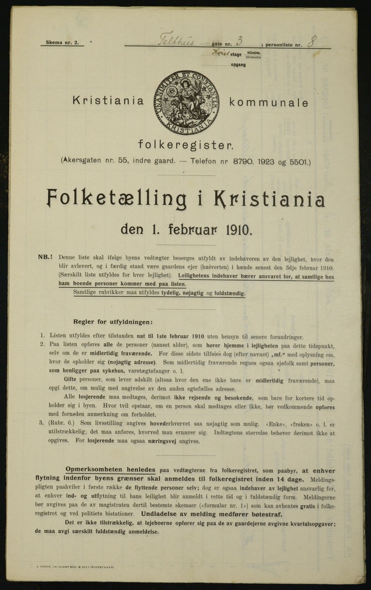 OBA, Municipal Census 1910 for Kristiania, 1910, p. 102154