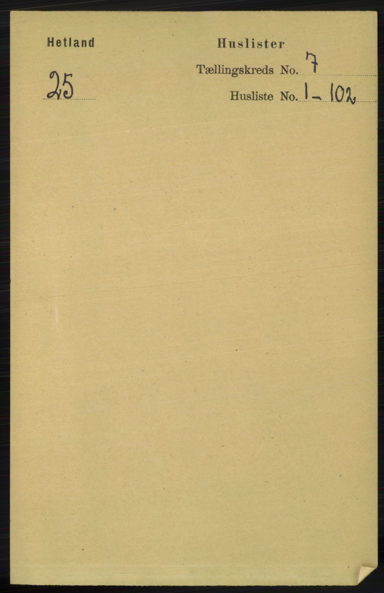 RA, 1891 census for 1126 Hetland, 1891, p. 3670