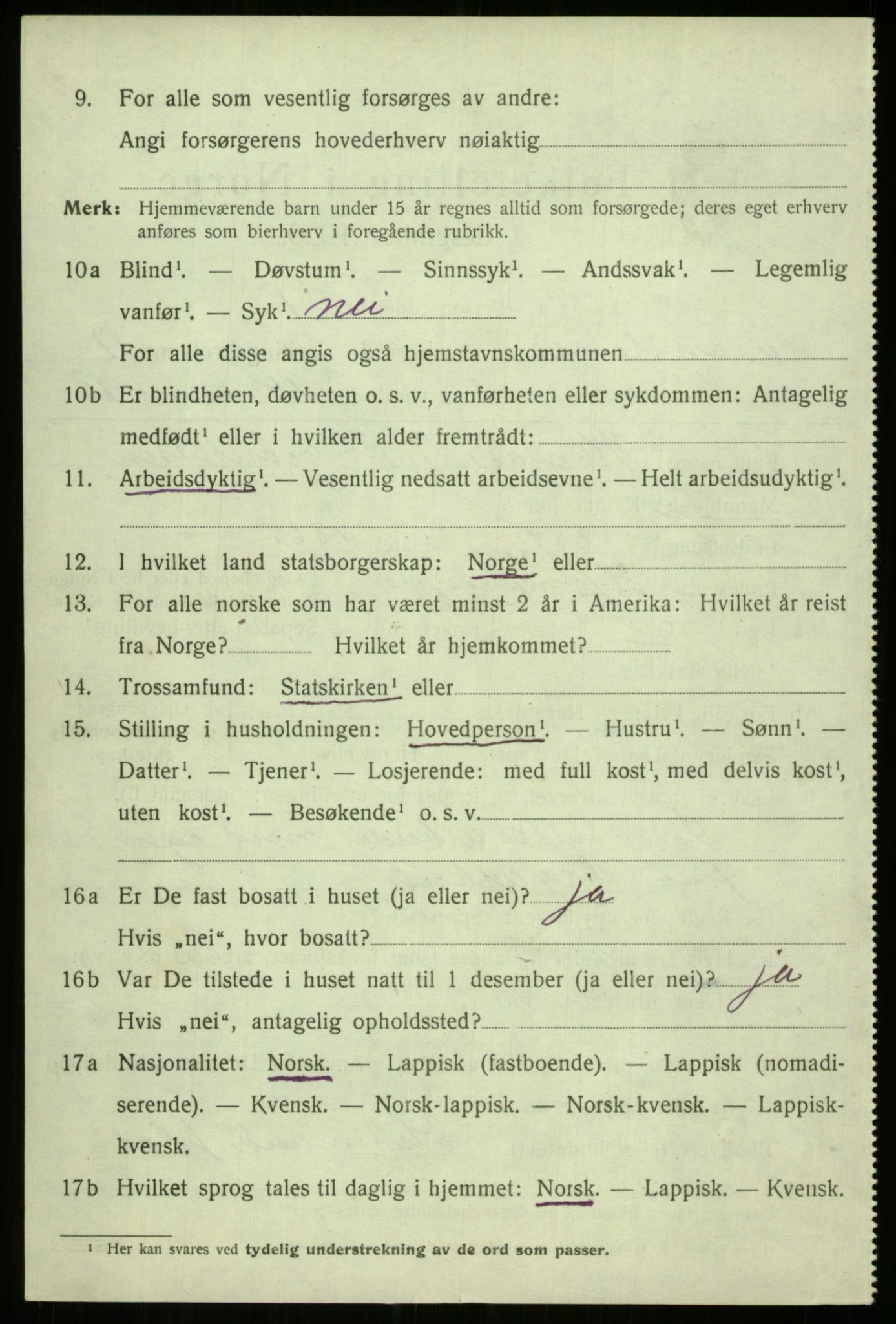 SATØ, 1920 census for Trondenes, 1920, p. 6494