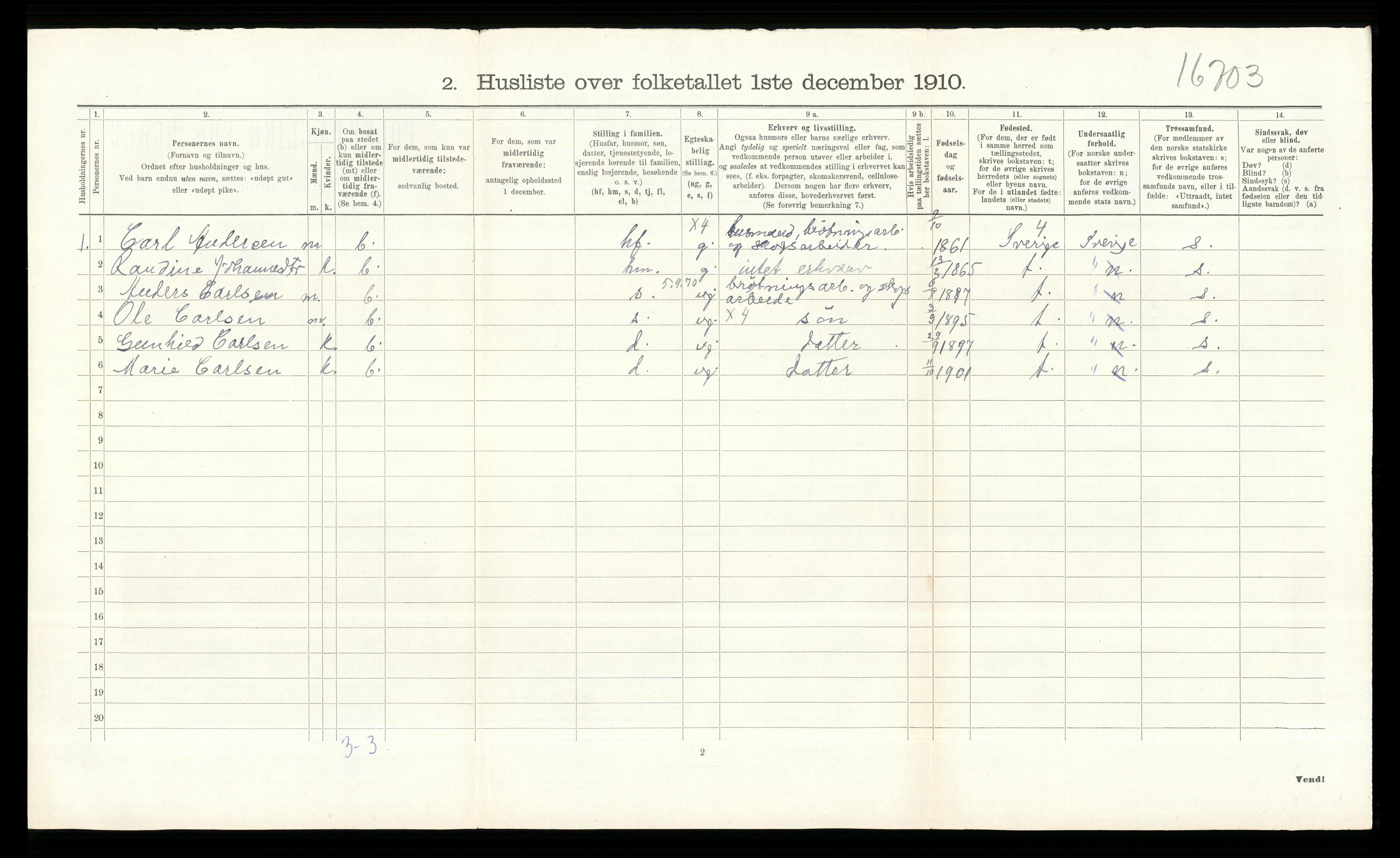 RA, 1910 census for Krødsherad, 1910, p. 278