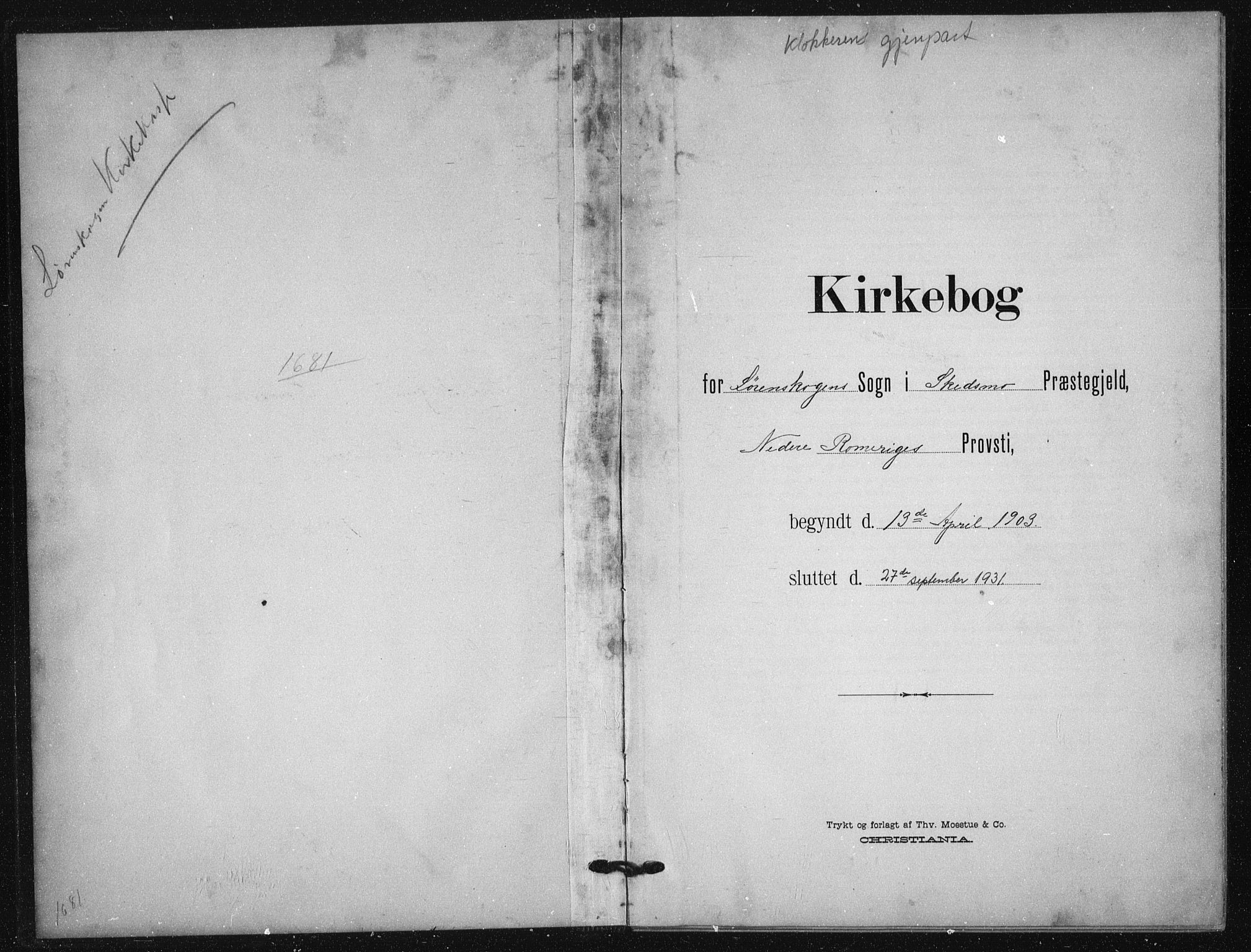 Skedsmo prestekontor Kirkebøker, AV/SAO-A-10033a/G/Gb/L0002: Parish register (copy) no. II 2, 1903-1931