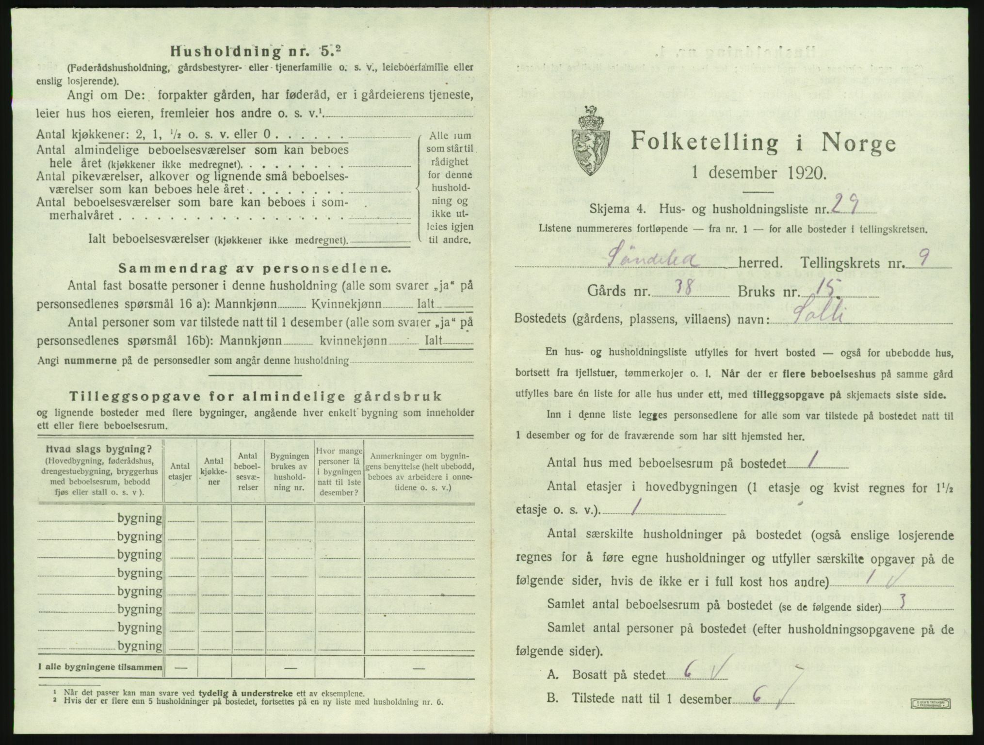 SAK, 1920 census for Søndeled, 1920, p. 799