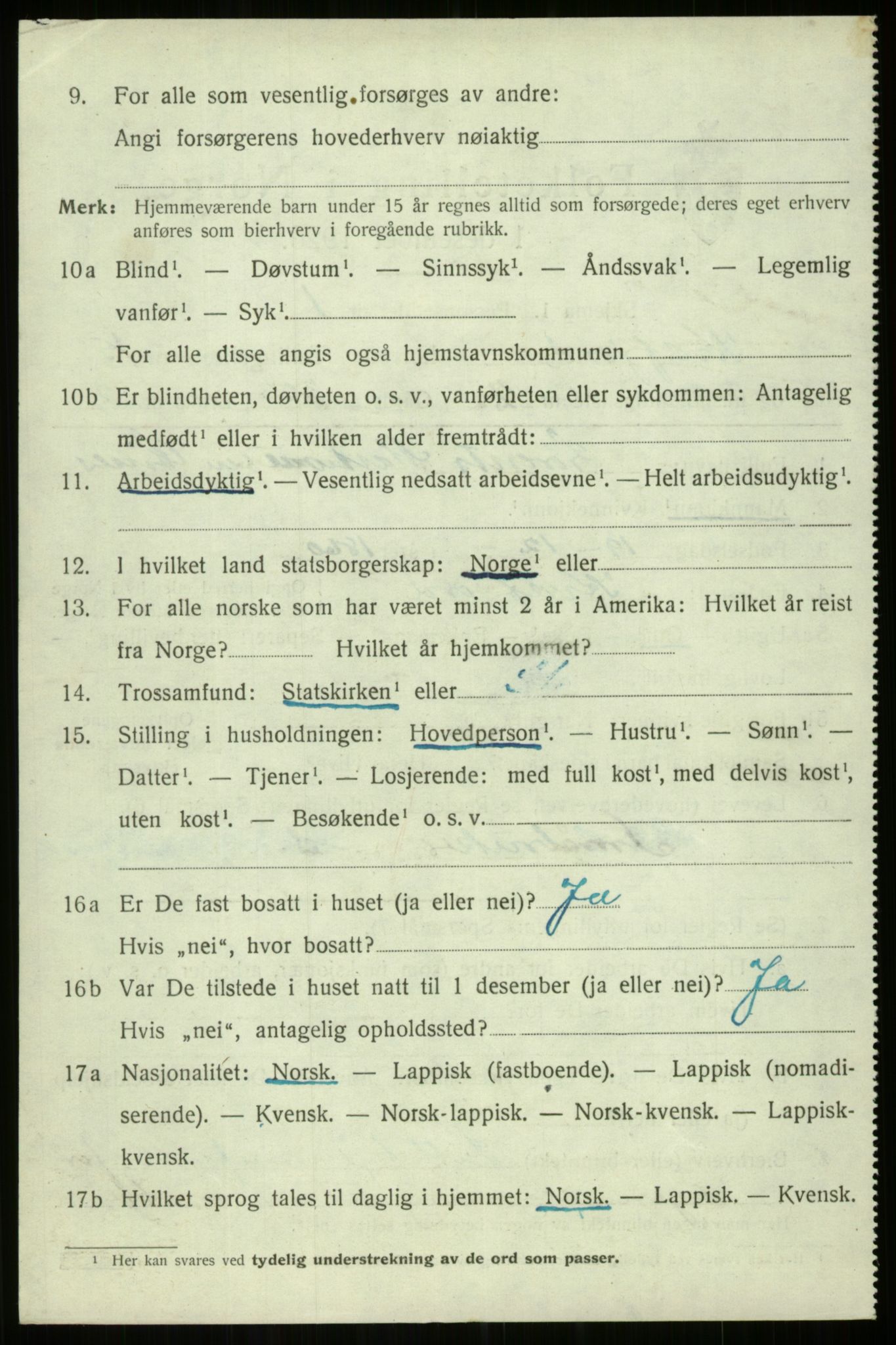 SATØ, 1920 census for Kvæfjord, 1920, p. 6922