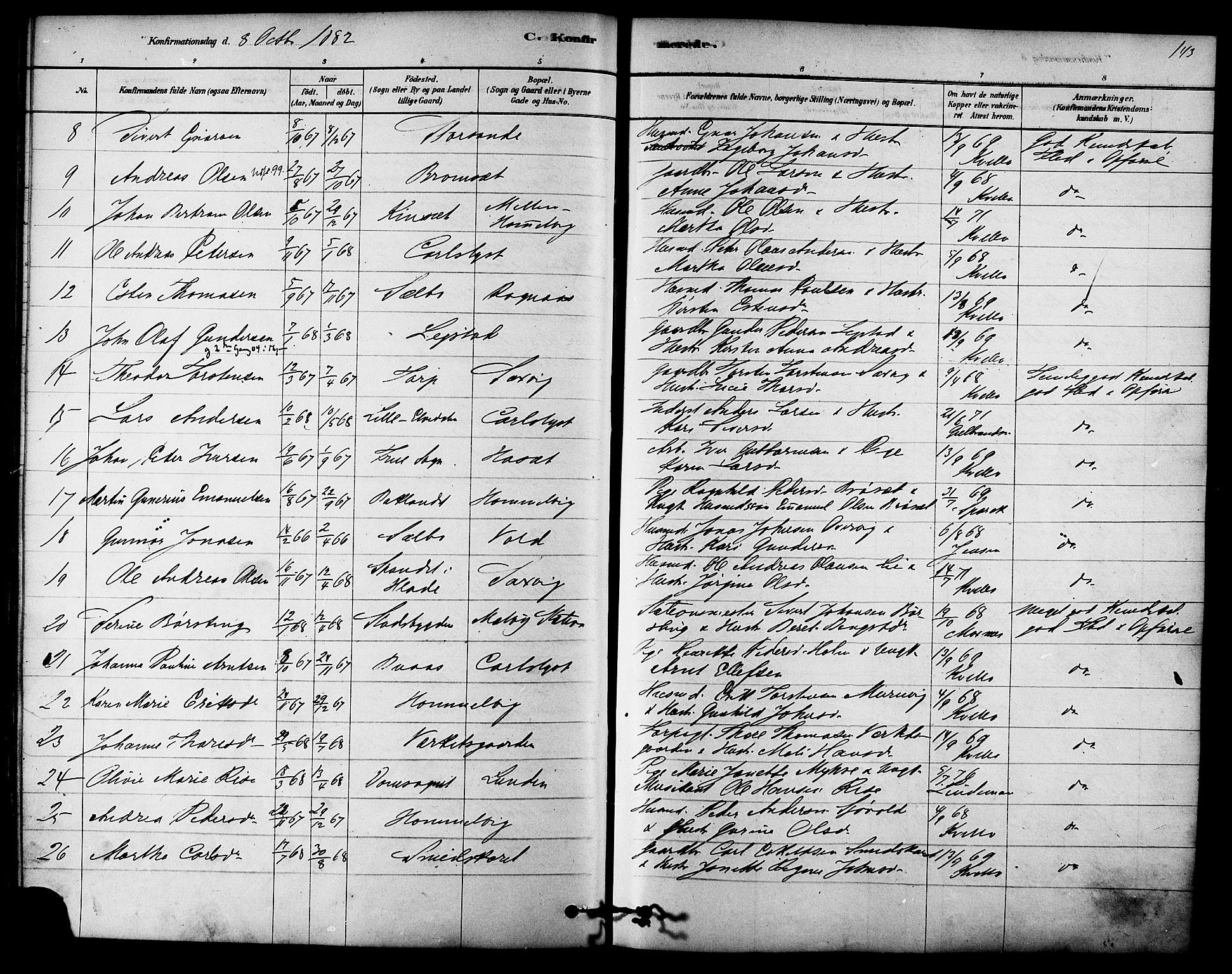 Ministerialprotokoller, klokkerbøker og fødselsregistre - Sør-Trøndelag, SAT/A-1456/616/L0410: Parish register (official) no. 616A07, 1878-1893, p. 143