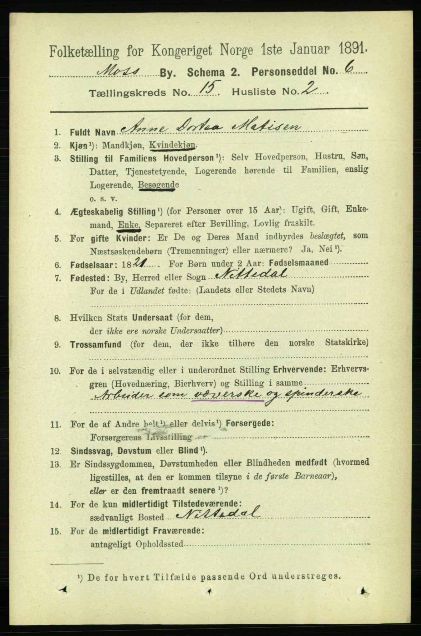 RA, 1891 census for 0104 Moss, 1891, p. 7229