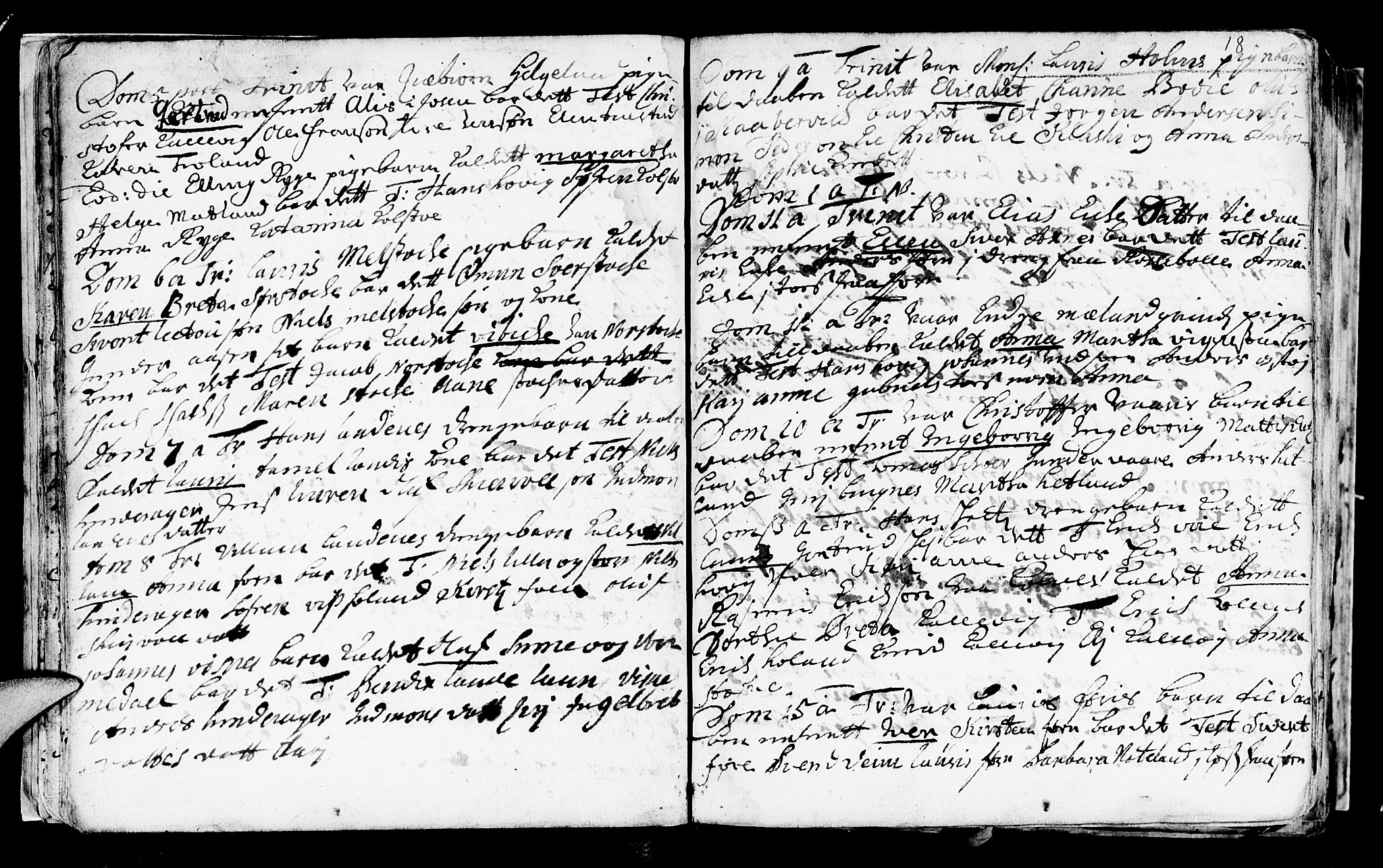 Avaldsnes sokneprestkontor, AV/SAST-A -101851/H/Ha/Haa/L0001: Parish register (official) no. A 1, 1711-1764, p. 18