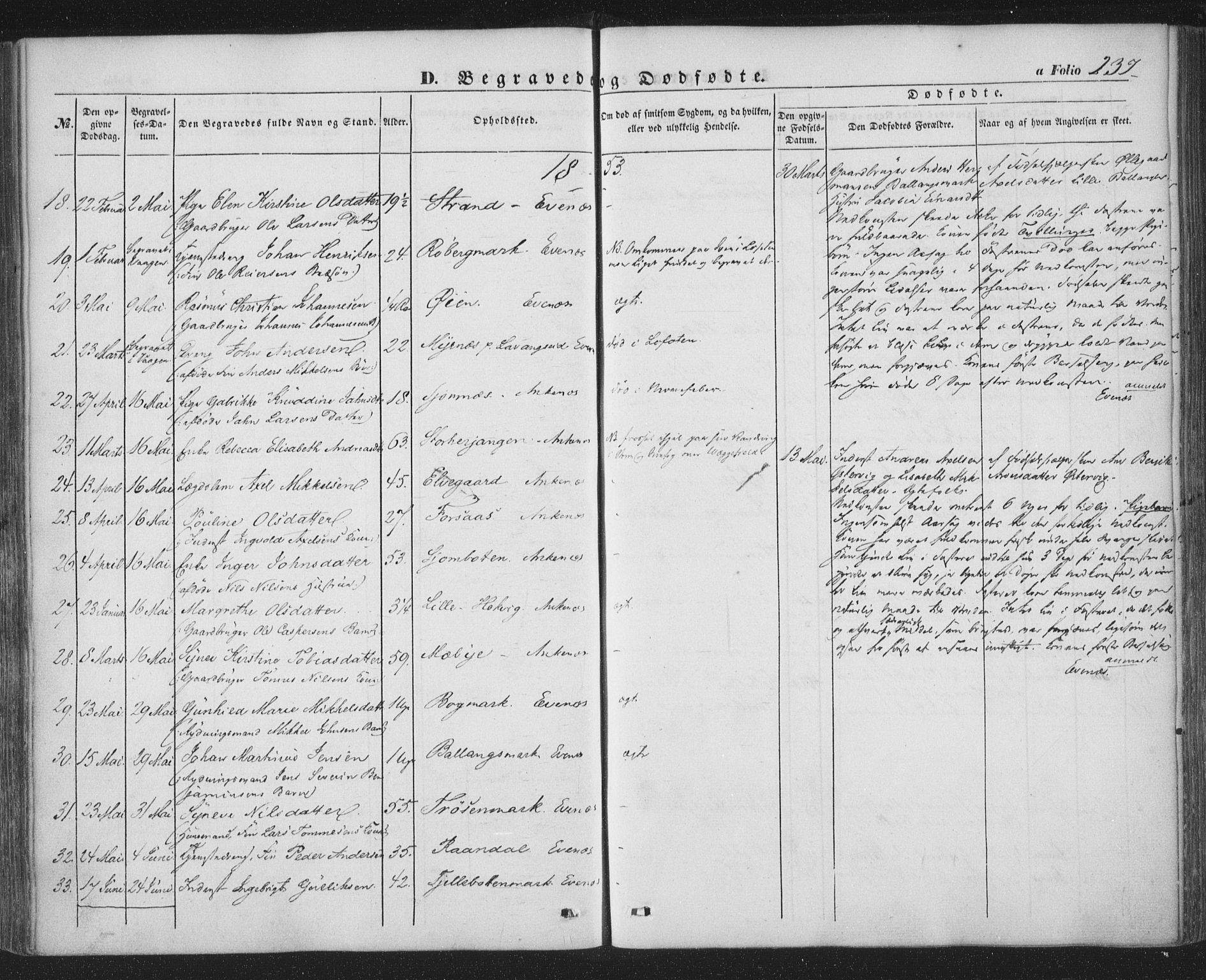 Ministerialprotokoller, klokkerbøker og fødselsregistre - Nordland, AV/SAT-A-1459/863/L0895: Parish register (official) no. 863A07, 1851-1860, p. 237