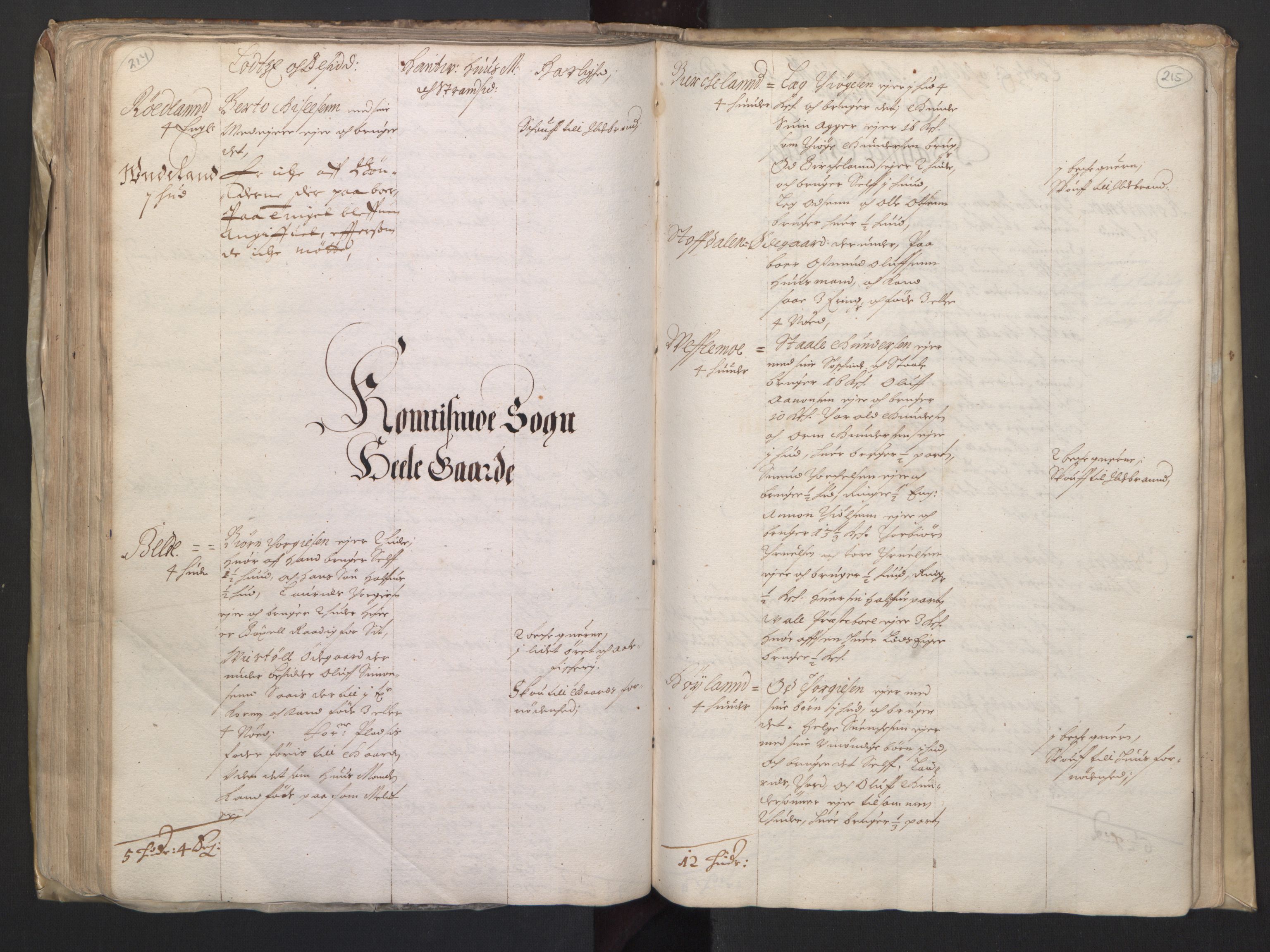 Rentekammeret inntil 1814, Realistisk ordnet avdeling, AV/RA-EA-4070/L/L0020/0004: Agder lagdømme: / Alminnelig jordebok. Lista len, 1661, p. 214-215