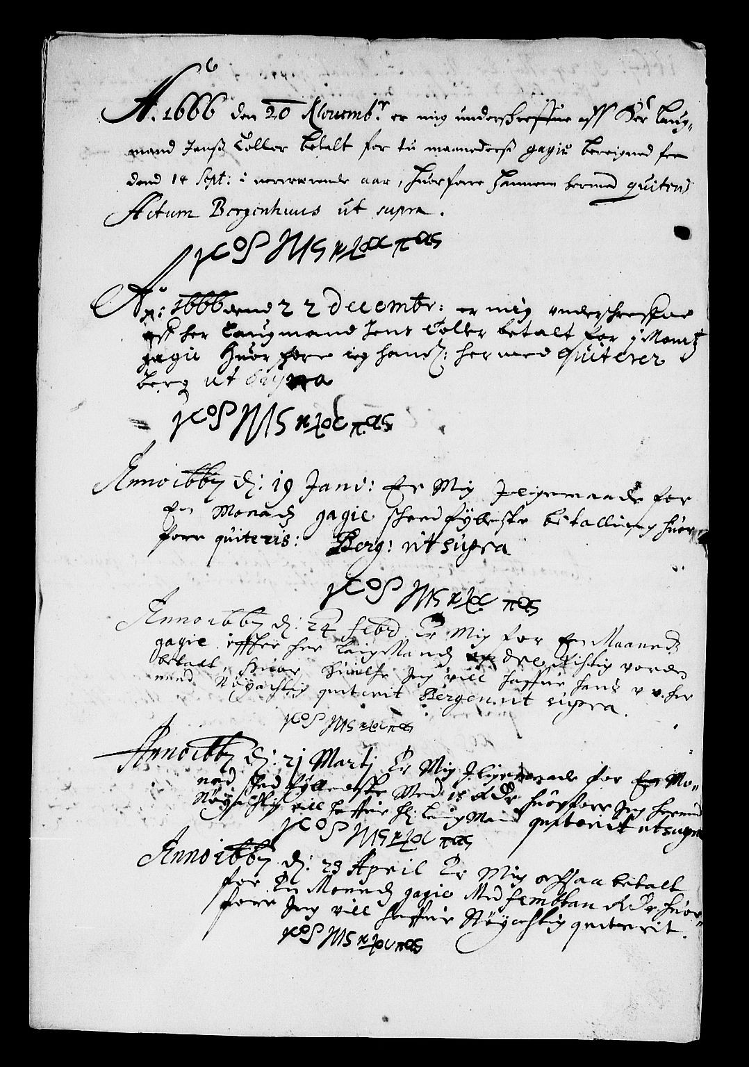 Rentekammeret inntil 1814, Reviderte regnskaper, Stiftamtstueregnskaper, Bergen stiftamt, AV/RA-EA-6043/R/Rc/L0023: Bergen stiftamt, 1666-1667