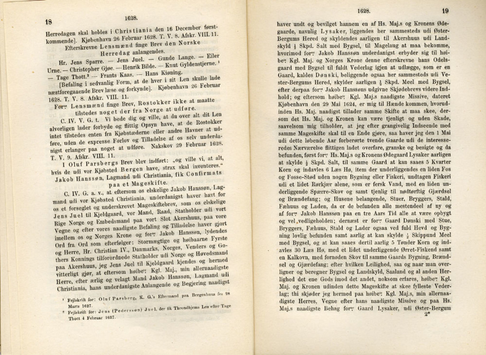 Publikasjoner utgitt av Det Norske Historiske Kildeskriftfond, PUBL/-/-/-: Norske Rigs-Registranter, bind 6, 1628-1634, p. 18-19