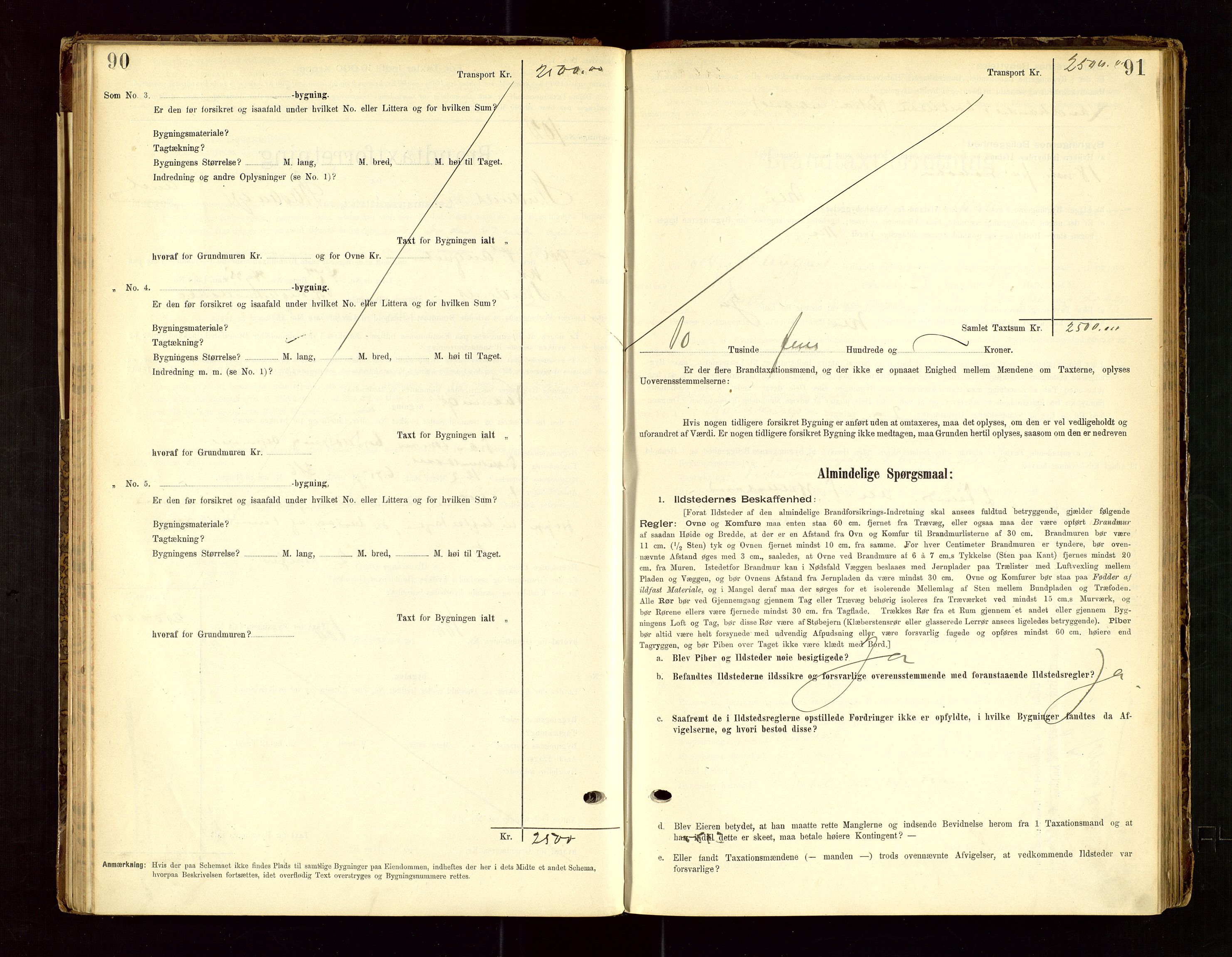 Skudenes lensmannskontor, SAST/A-100444/Gob/L0001: "Brandtaxationsprotokoll", 1895-1924, p. 90-91