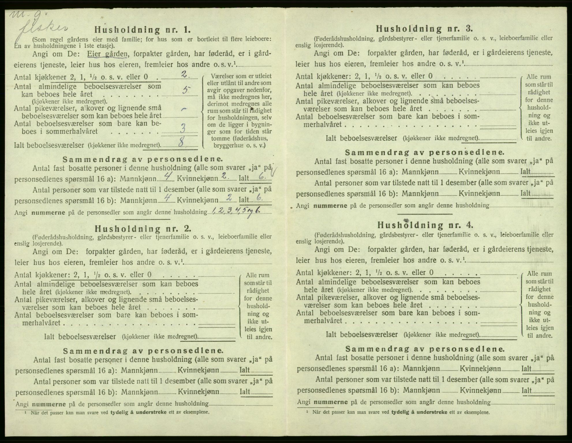 SAB, 1920 census for Fitjar, 1920, p. 358