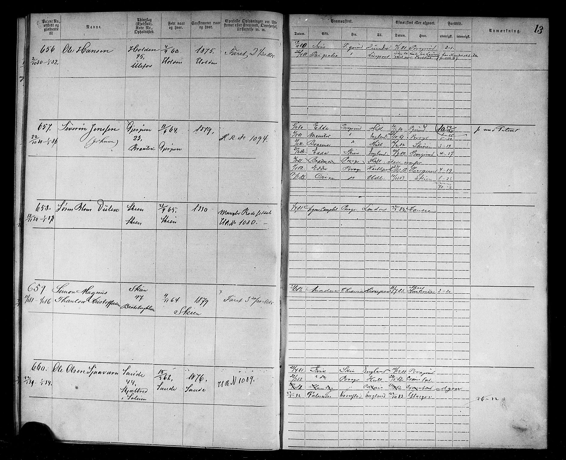 Skien innrulleringskontor, AV/SAKO-A-832/F/Fc/L0003: Annotasjonsrulle, 1879-1899, p. 15