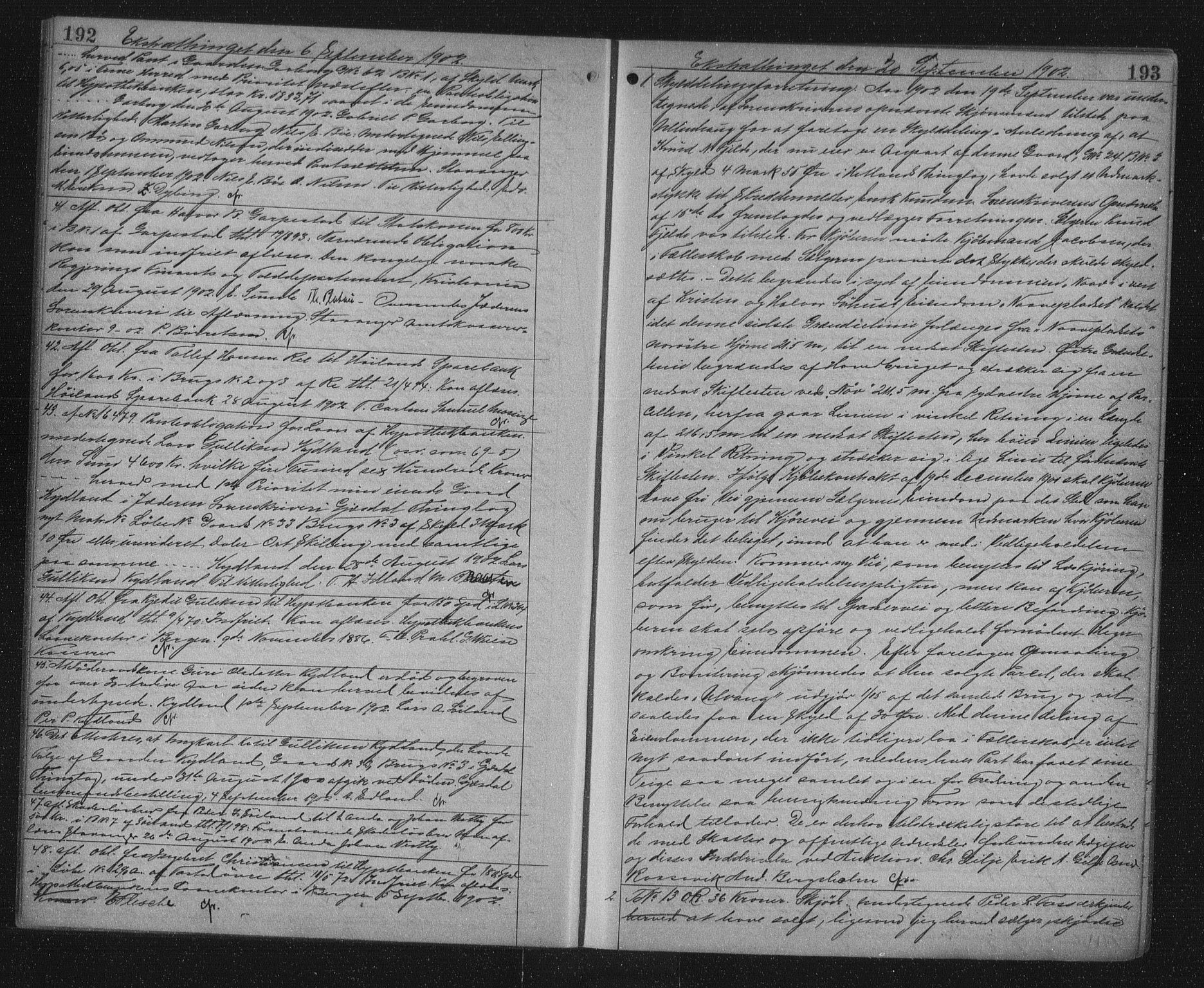 Jæren sorenskriveri, AV/SAST-A-100310/01/4/41/41BF/L0017: Mortgage book no. 23, 1902-1904, p. 192-193
