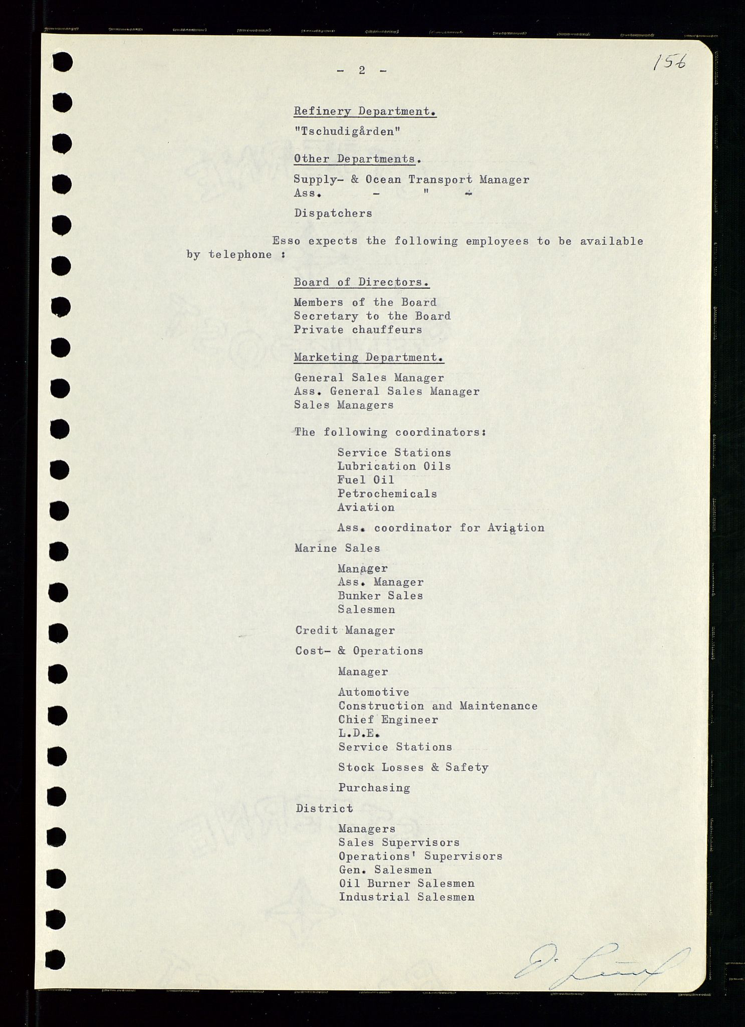 Pa 0982 - Esso Norge A/S, AV/SAST-A-100448/A/Aa/L0001/0001: Den administrerende direksjon Board minutes (styrereferater) / Den administrerende direksjon Board minutes (styrereferater), 1958-1959, p. 156