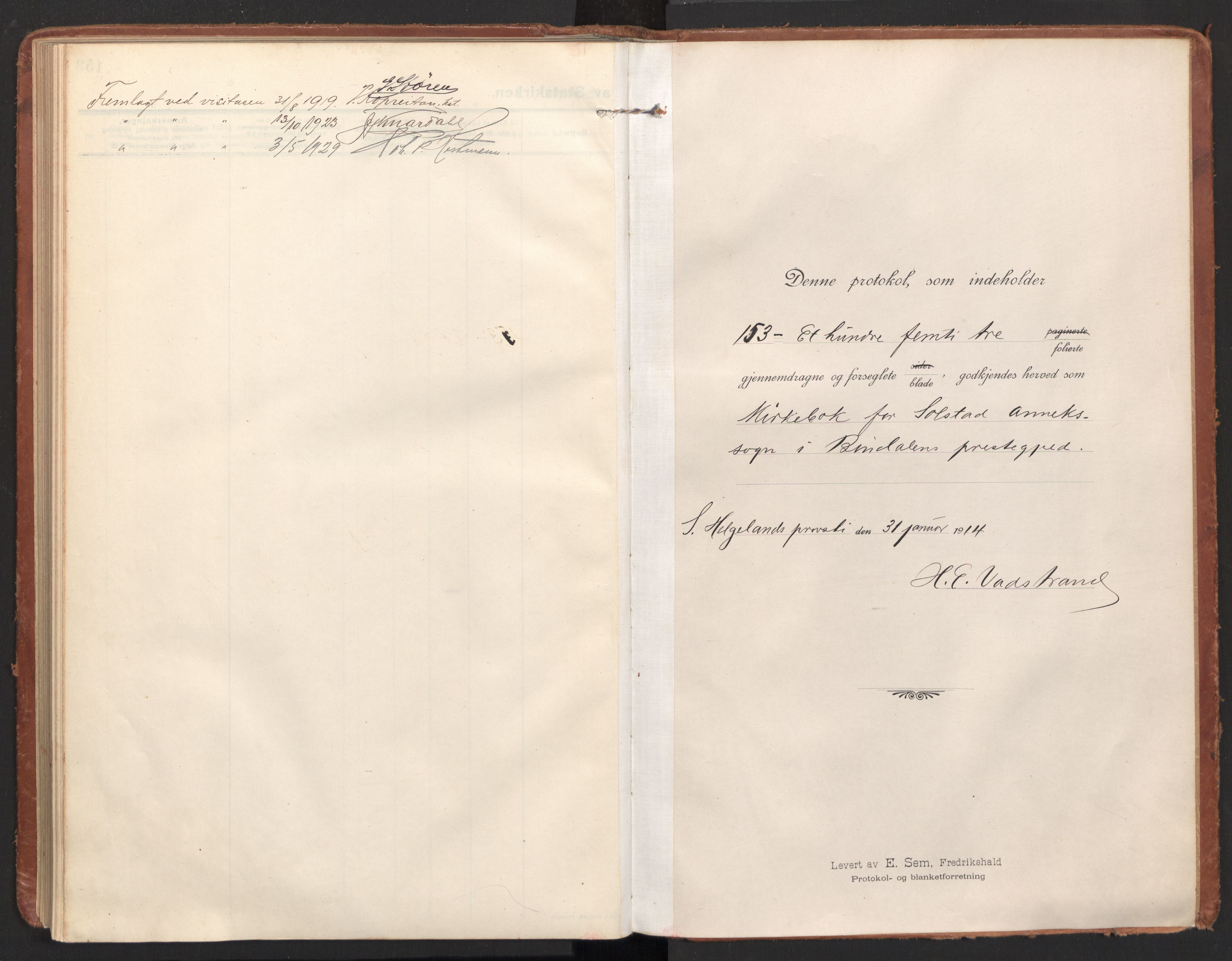 Ministerialprotokoller, klokkerbøker og fødselsregistre - Nordland, AV/SAT-A-1459/811/L0168: Parish register (official) no. 811A05, 1914-1932