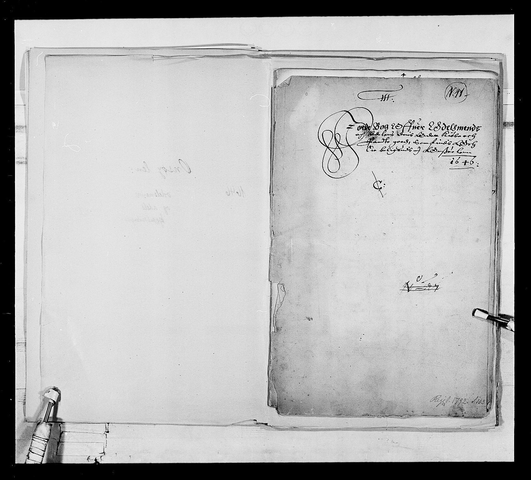 Stattholderembetet 1572-1771, AV/RA-EA-2870/Ek/L0020/0002: Jordebøker 1633-1658: / Odels- og adelsjordebok for Onsøy len, 1646, p. 2