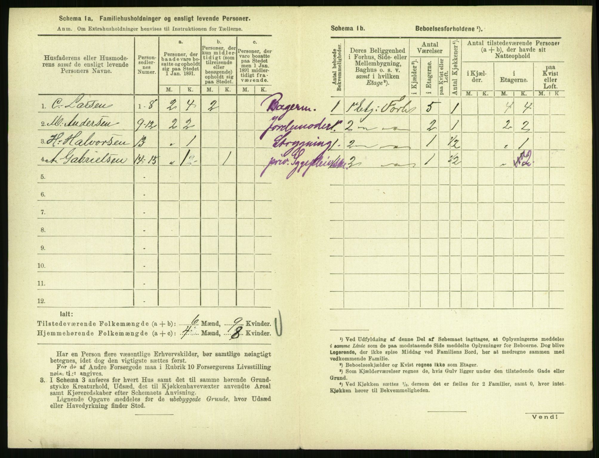 RA, 1891 census for 0707 Larvik, 1891, p. 1414