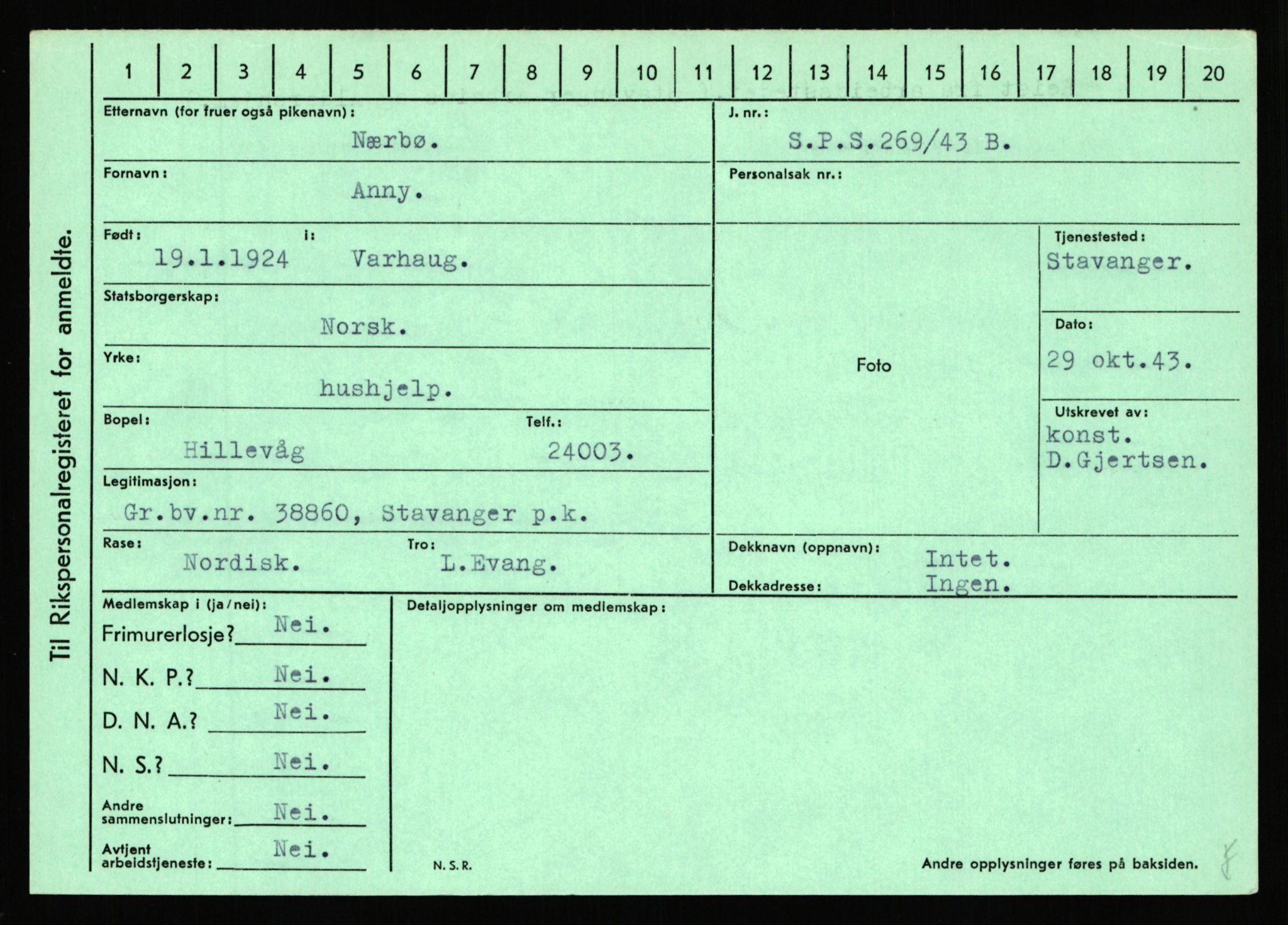 Statspolitiet - Hovedkontoret / Osloavdelingen, AV/RA-S-1329/C/Ca/L0011: Molberg - Nøstvold, 1943-1945, p. 4926