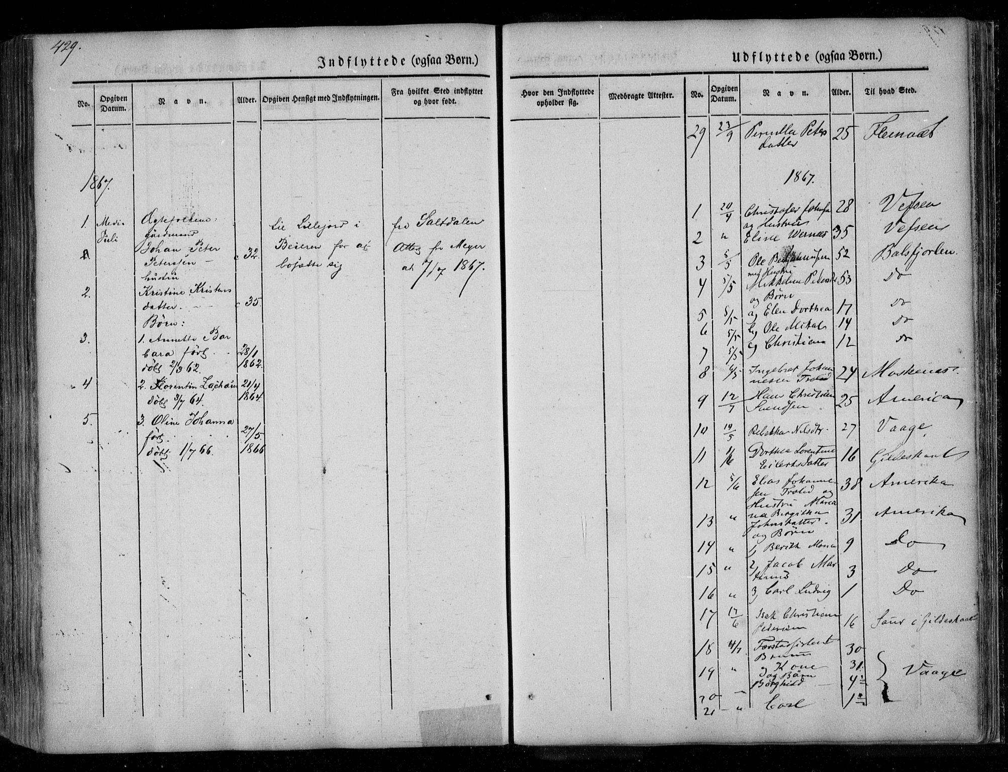 Ministerialprotokoller, klokkerbøker og fødselsregistre - Nordland, AV/SAT-A-1459/846/L0644: Parish register (official) no. 846A02, 1837-1872, p. 429