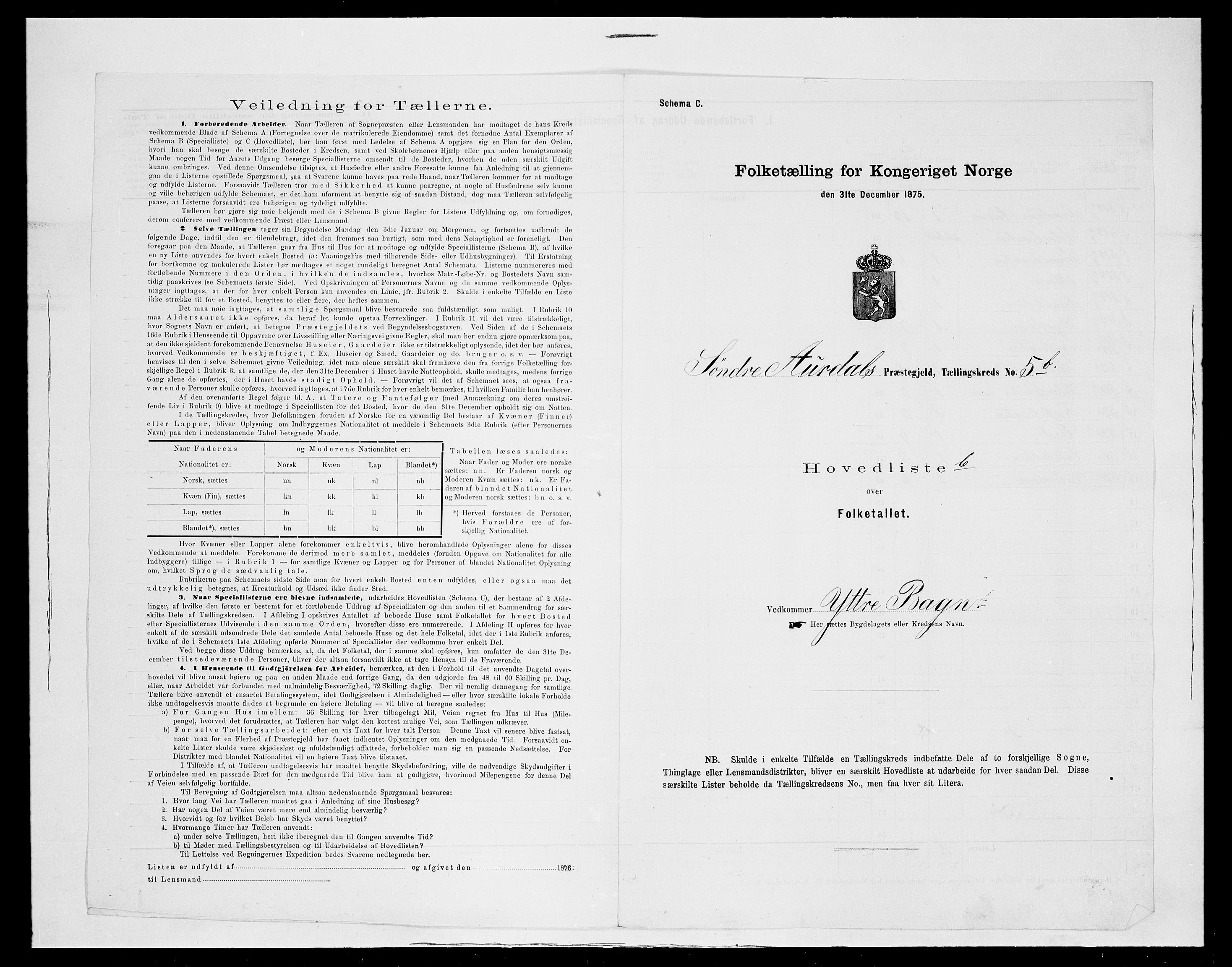 SAH, 1875 census for 0540P Sør-Aurdal, 1875, p. 40