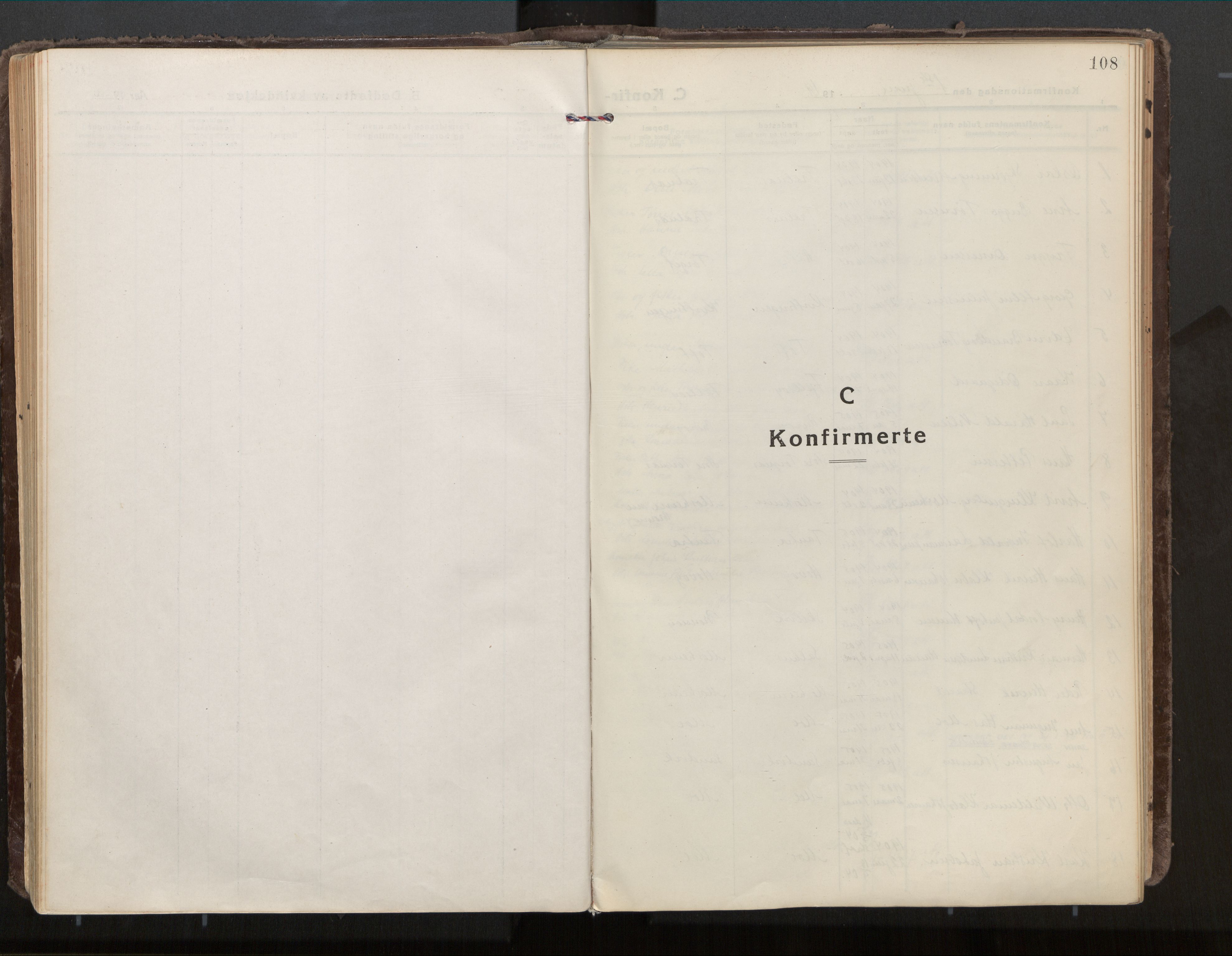 Ministerialprotokoller, klokkerbøker og fødselsregistre - Nordland, SAT/A-1459/813/L0207a: Parish register (official) no. 813A18, 1919-1927, p. 108