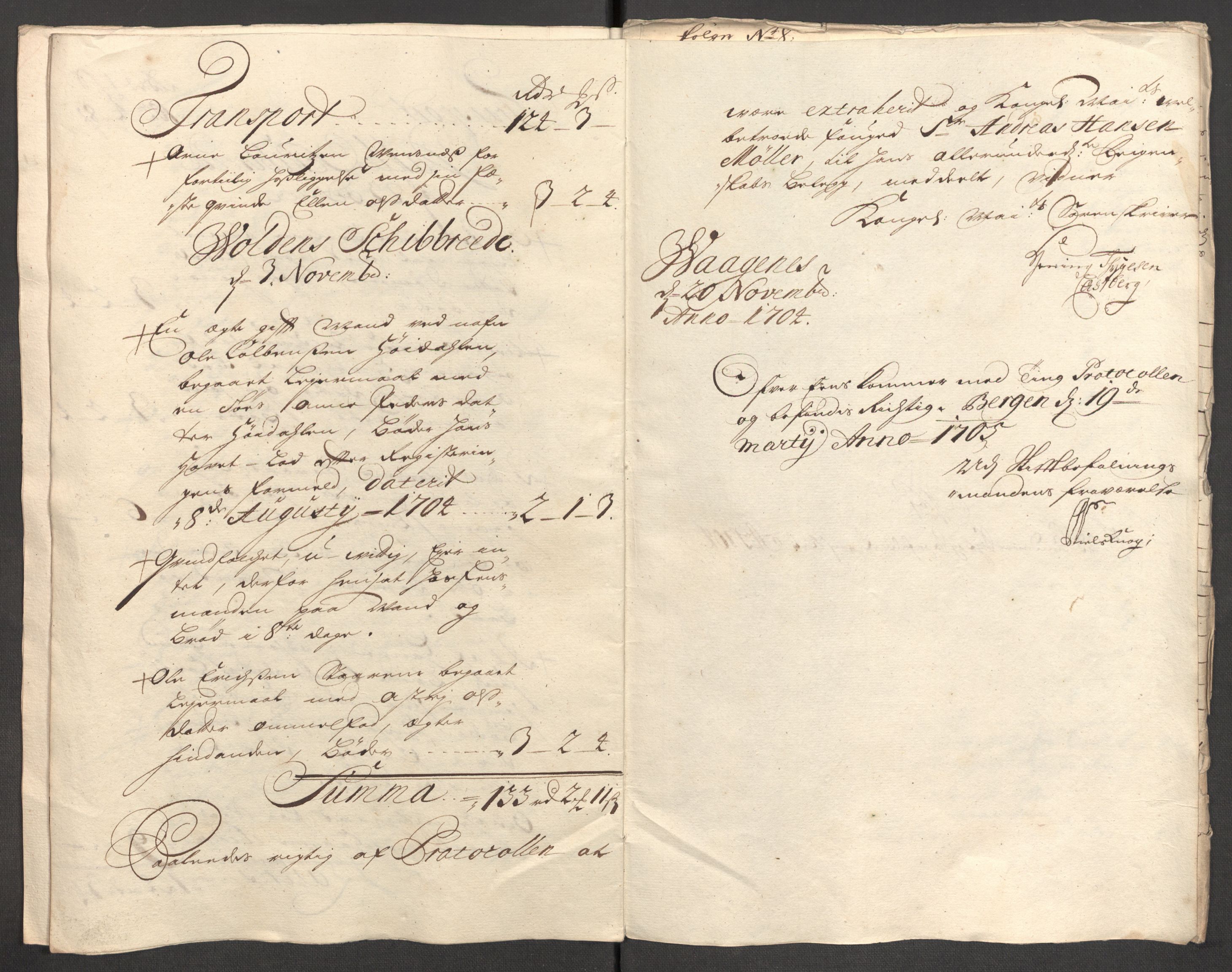 Rentekammeret inntil 1814, Reviderte regnskaper, Fogderegnskap, RA/EA-4092/R54/L3560: Fogderegnskap Sunnmøre, 1704-1705, p. 155