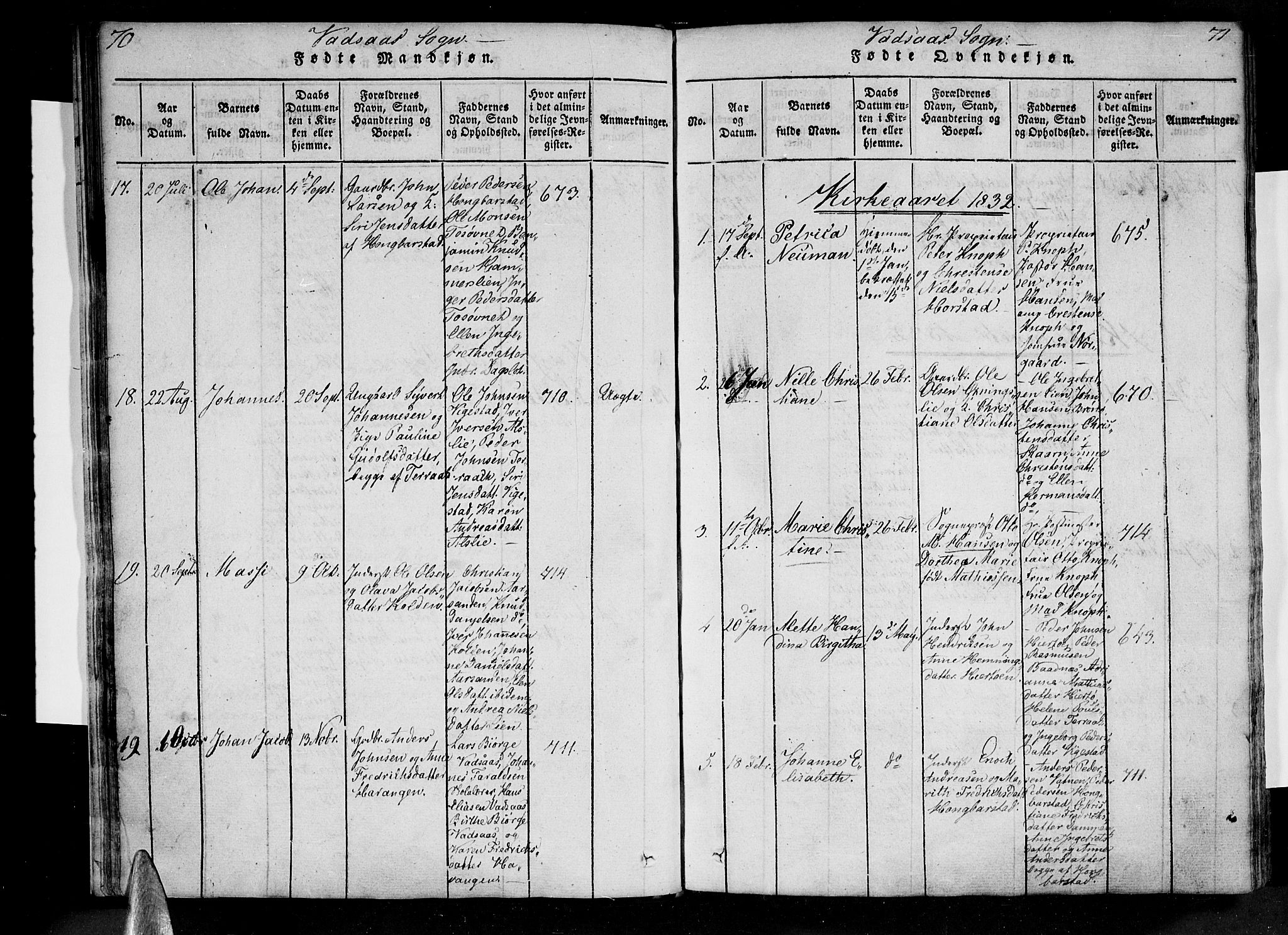 Ministerialprotokoller, klokkerbøker og fødselsregistre - Nordland, AV/SAT-A-1459/810/L0142: Parish register (official) no. 810A06 /1, 1819-1841, p. 70-71