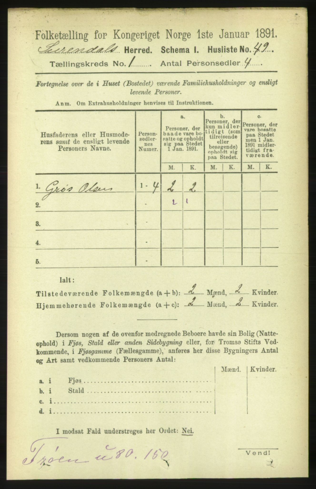 RA, 1891 census for 1566 Surnadal, 1891, p. 86