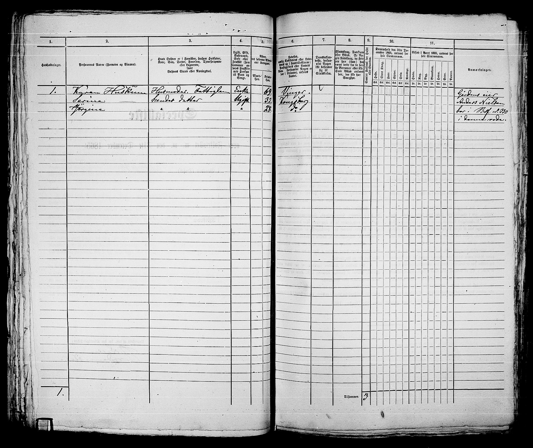 RA, 1865 census for Kongsberg/Kongsberg, 1865, p. 716