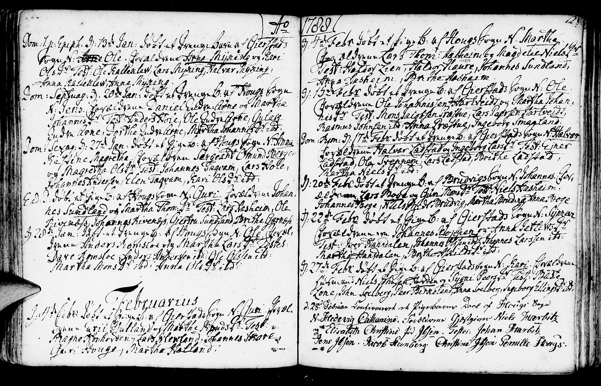 Haus sokneprestembete, AV/SAB-A-75601/H/Haa: Parish register (official) no. A 10, 1782-1796, p. 128