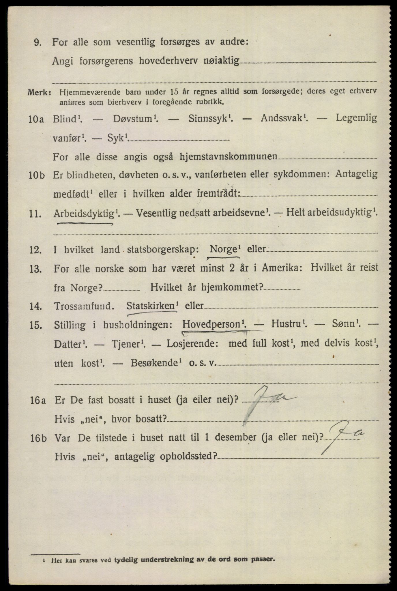 SAKO, 1920 census for Gol, 1920, p. 4575