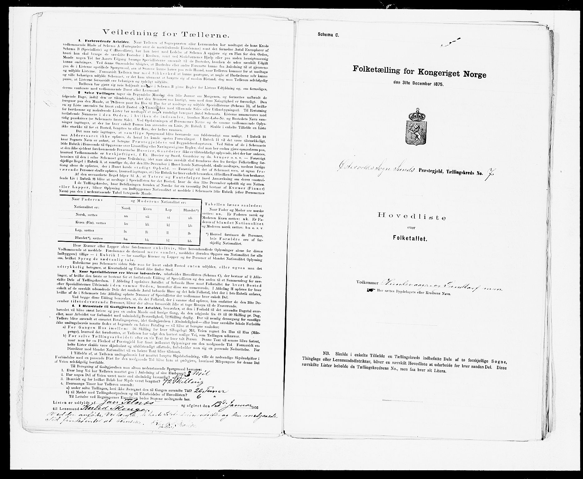 SAB, 1875 census for 1245P Sund, 1875, p. 14