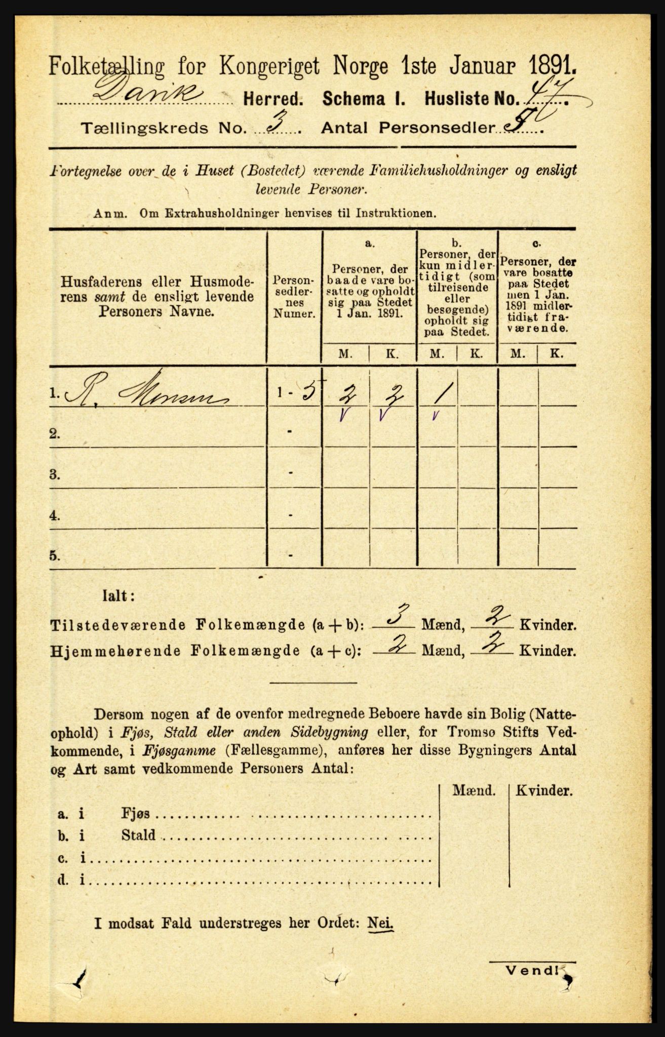 RA, 1891 census for 1442 Davik, 1891, p. 976