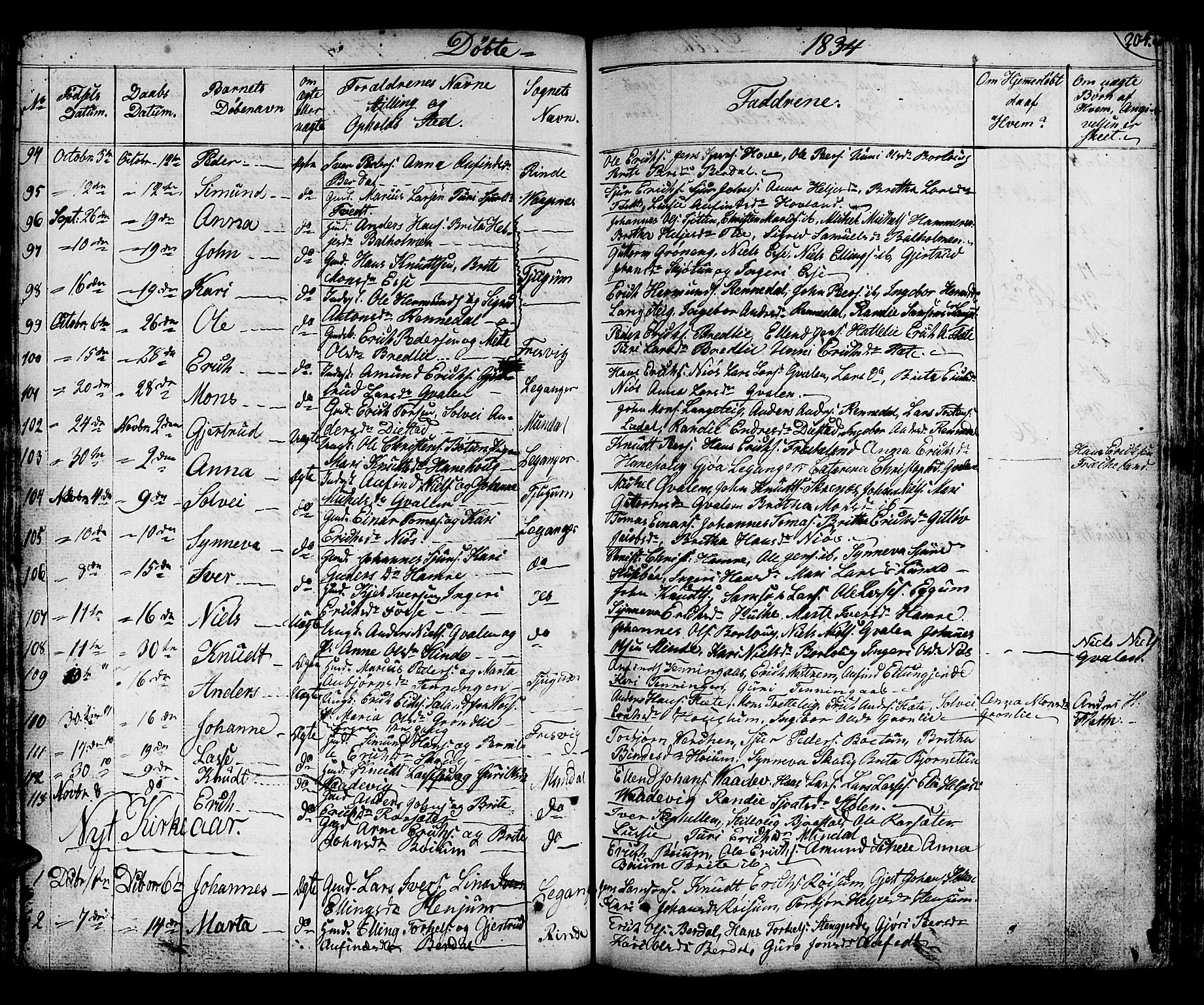 Leikanger sokneprestembete, SAB/A-81001: Parish register (official) no. A 6, 1810-1838, p. 204