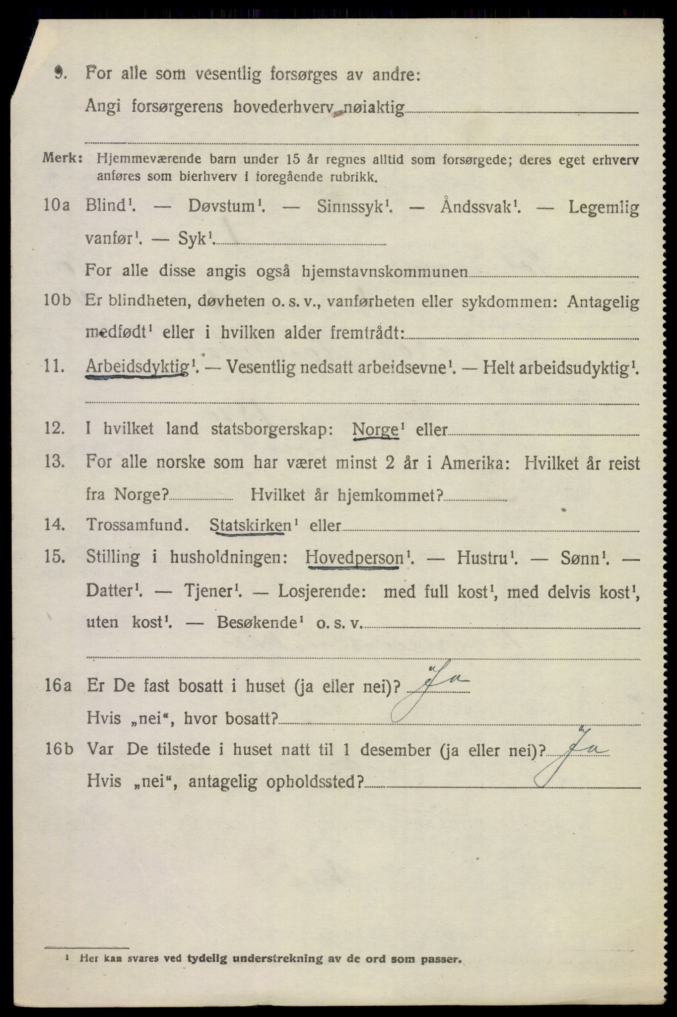 SAKO, 1920 census for Solum, 1920, p. 15337