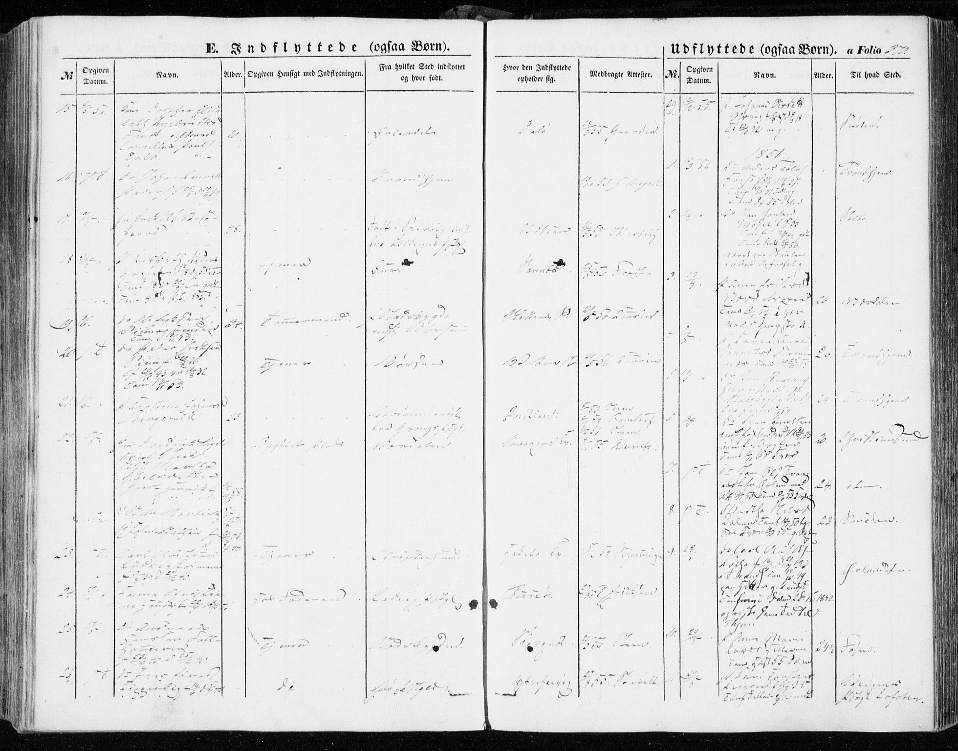 Ministerialprotokoller, klokkerbøker og fødselsregistre - Sør-Trøndelag, AV/SAT-A-1456/634/L0530: Parish register (official) no. 634A06, 1852-1860, p. 370