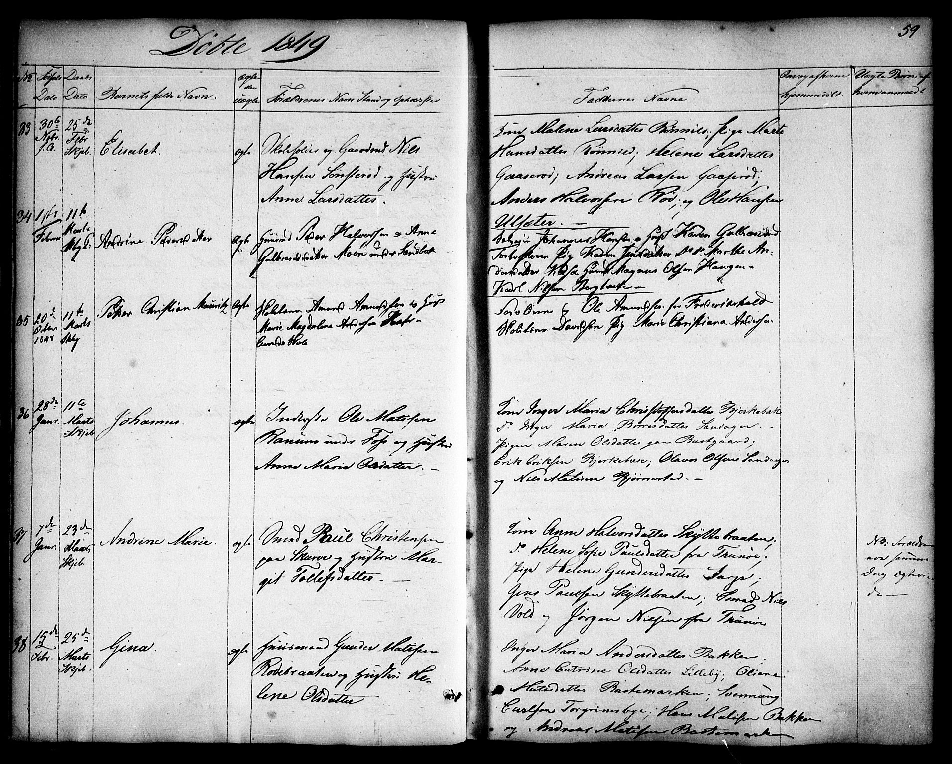 Skjeberg prestekontor Kirkebøker, SAO/A-10923/F/Fa/L0006: Parish register (official) no. I 6, 1846-1858, p. 59